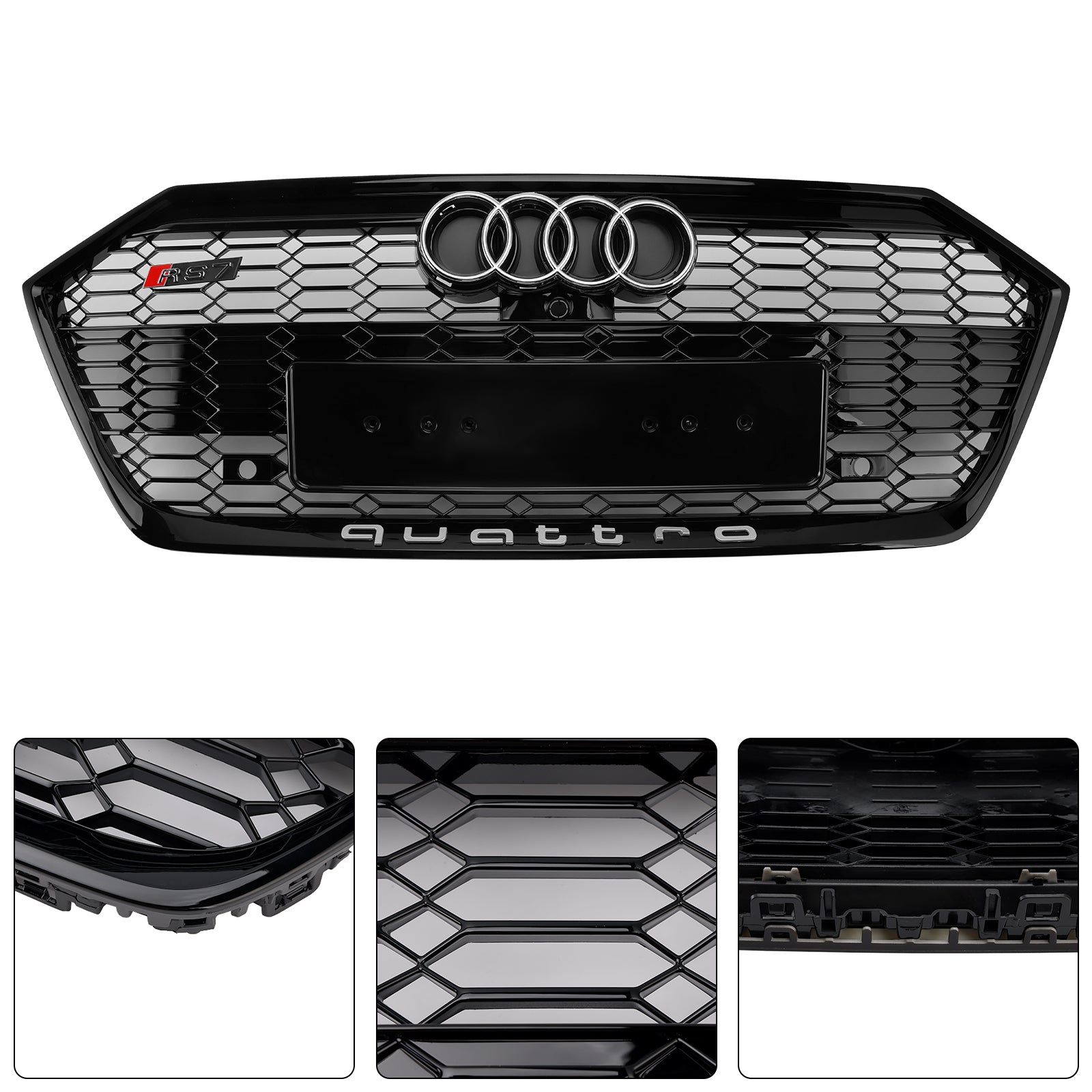 2019-2024 Audi A7 C8 / Sline / S7 Gloss Black Front Bumper Grill Grille
