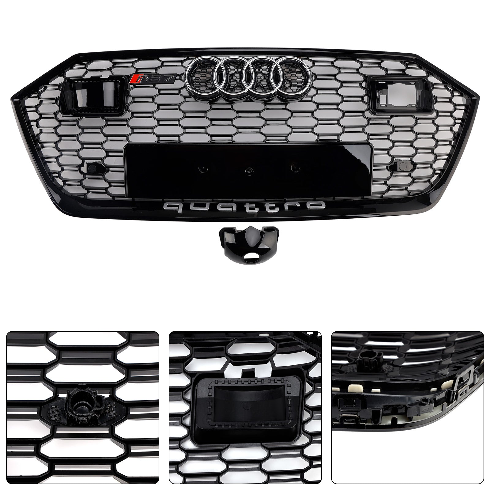 2019-2024 Audi A7 C8 S7 avec grille de pare-chocs avant Black Black