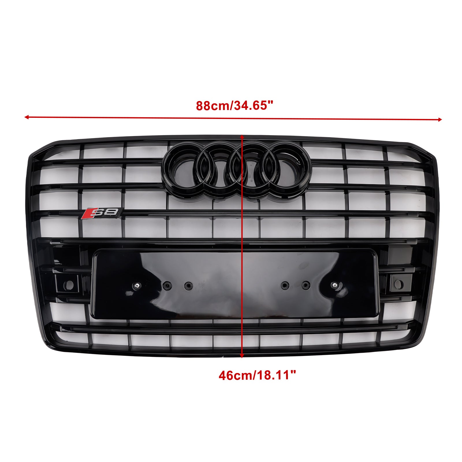 2015-2017 Audi A8 S8 S8 Style avant Bumper Grille Mesh Grill Black