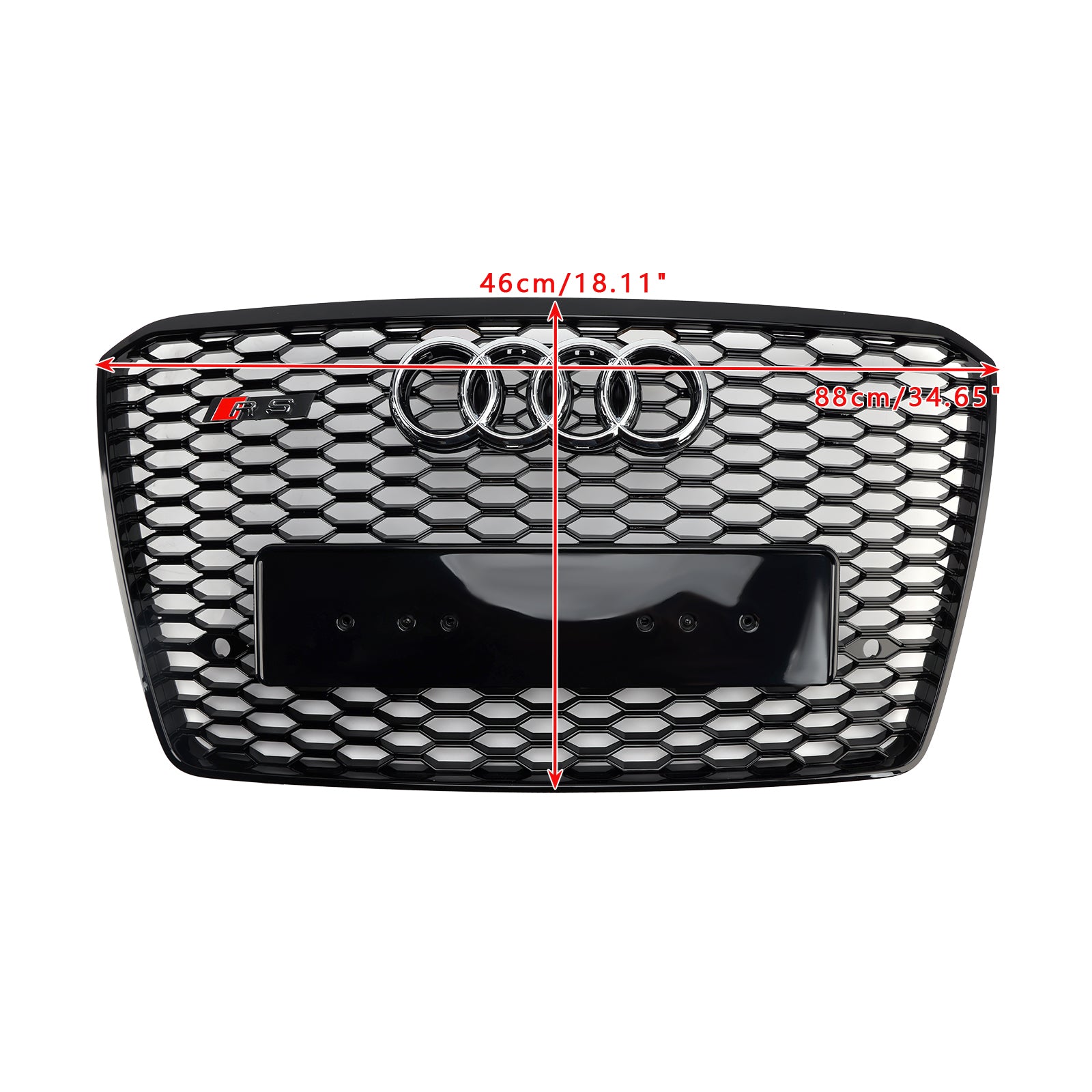 2015-2017 Audi A8 S8 RS8-stijl voorbumpergrille honingraatgrill zwart