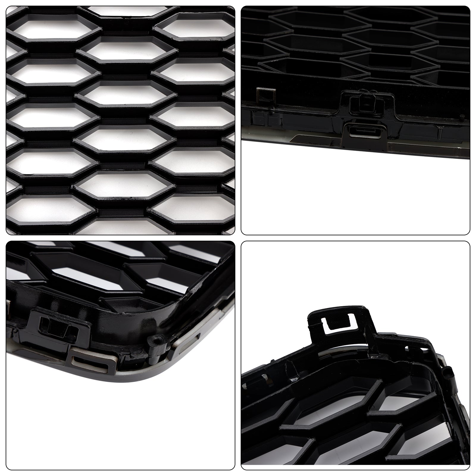 2015-2017 Audi A8 S8 RS8-stijl voorbumpergrille honingraatgrill zwart