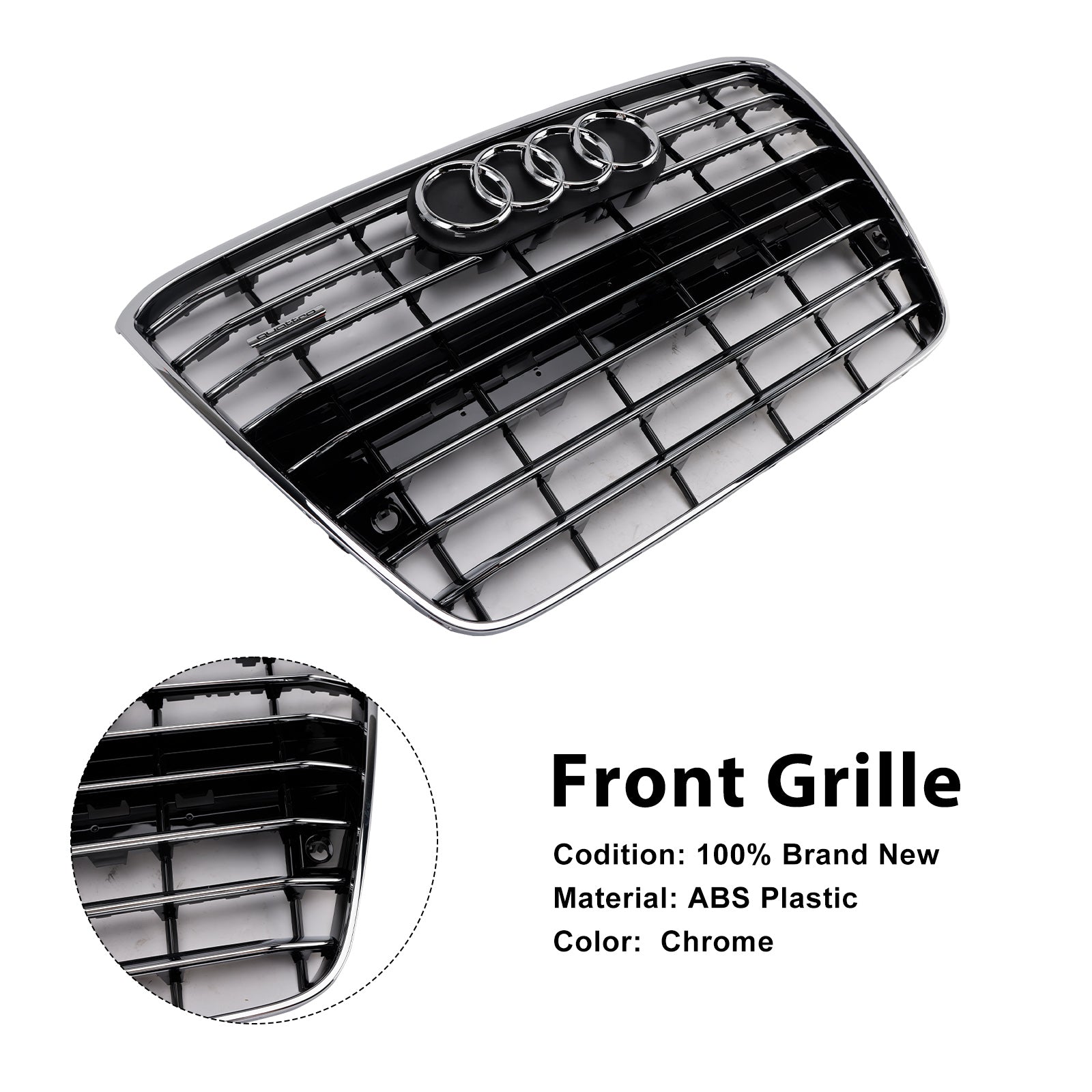 2010-2014 Audi A8 S8 Chrome Pare-chocs avant Grille de radiateur Grille