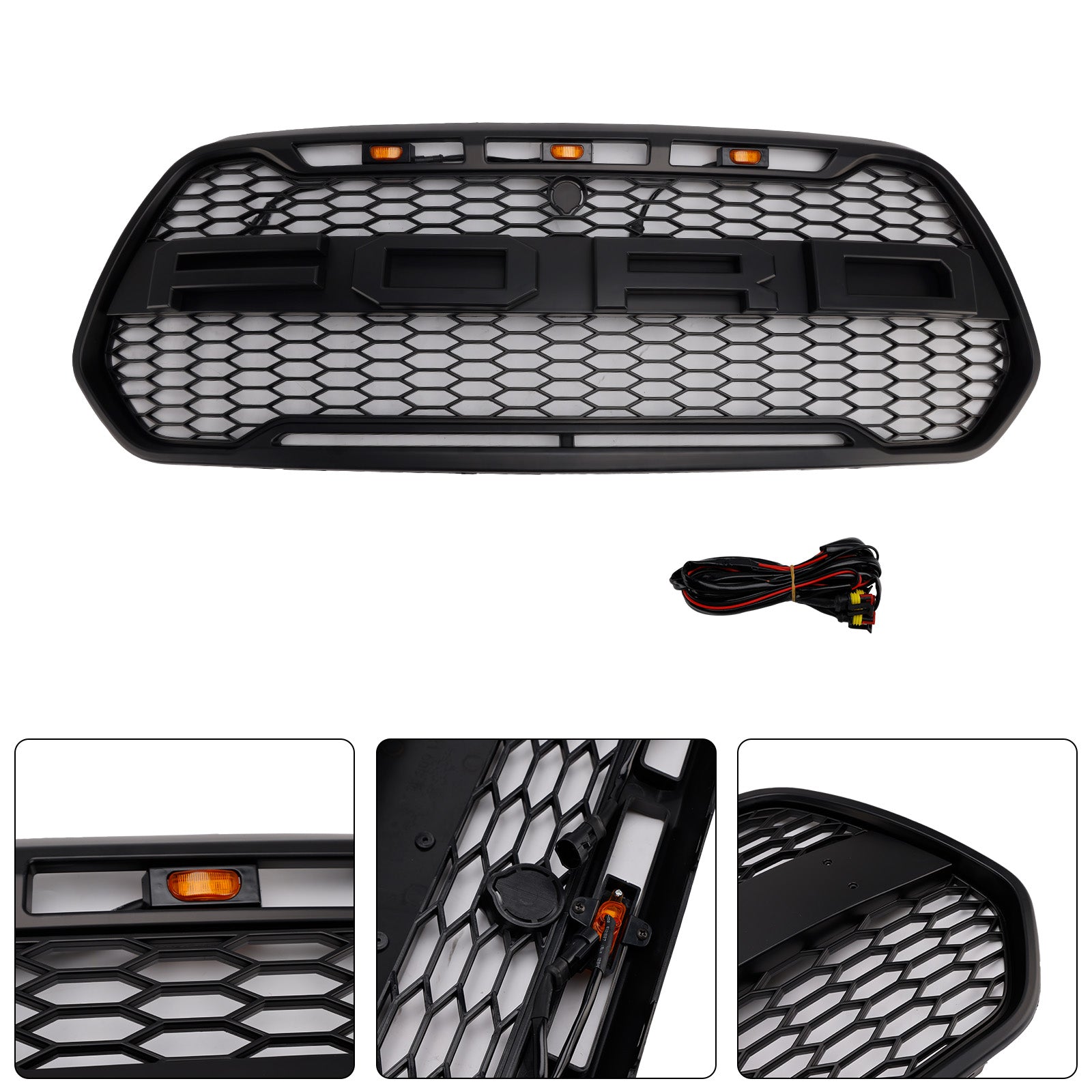 2015-2019 Ford Transit 150 250 350 350H Black Front Bumper Grille Grill