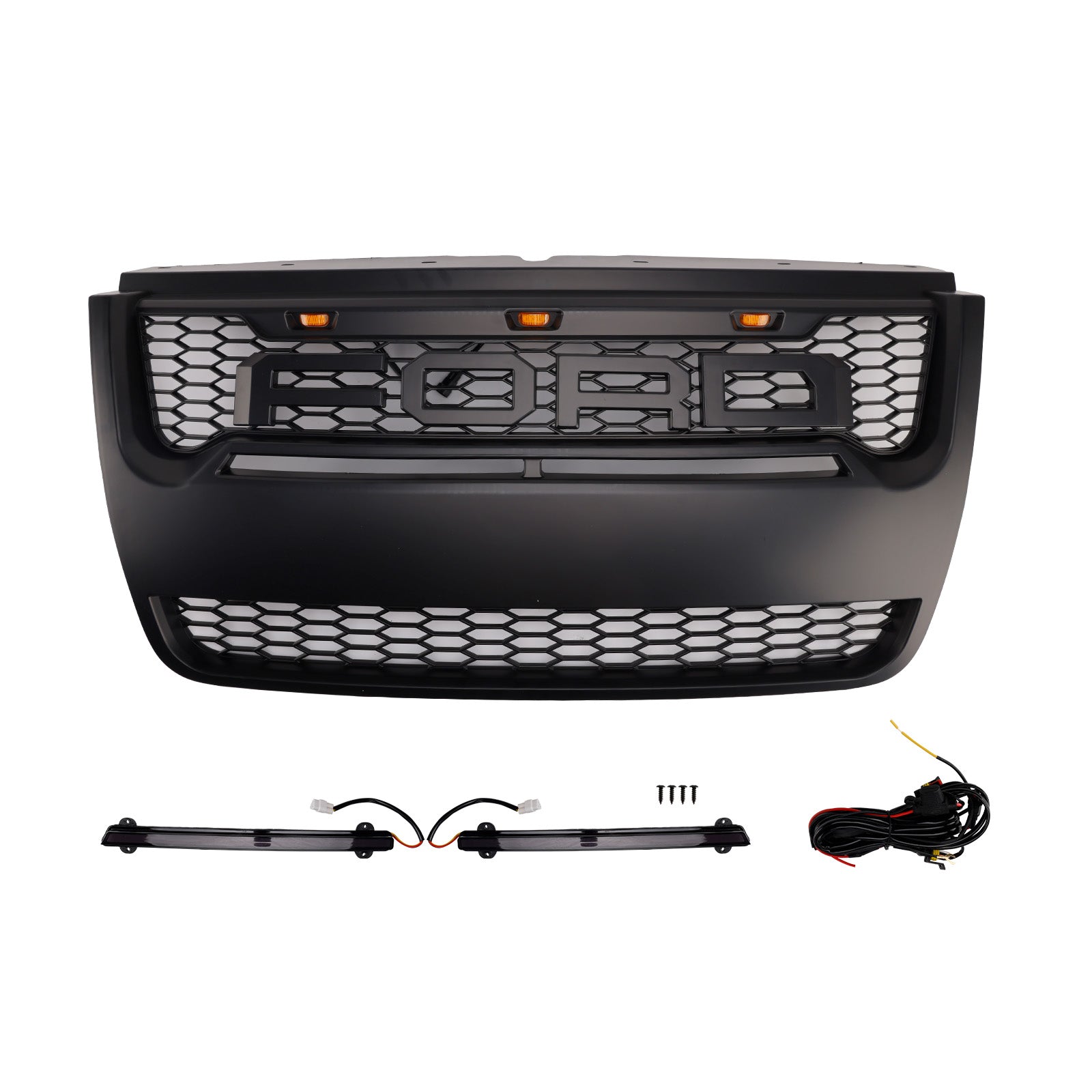 2006-2010 Ford Explorer With Light Black Front Upper Bumper Grill Grille