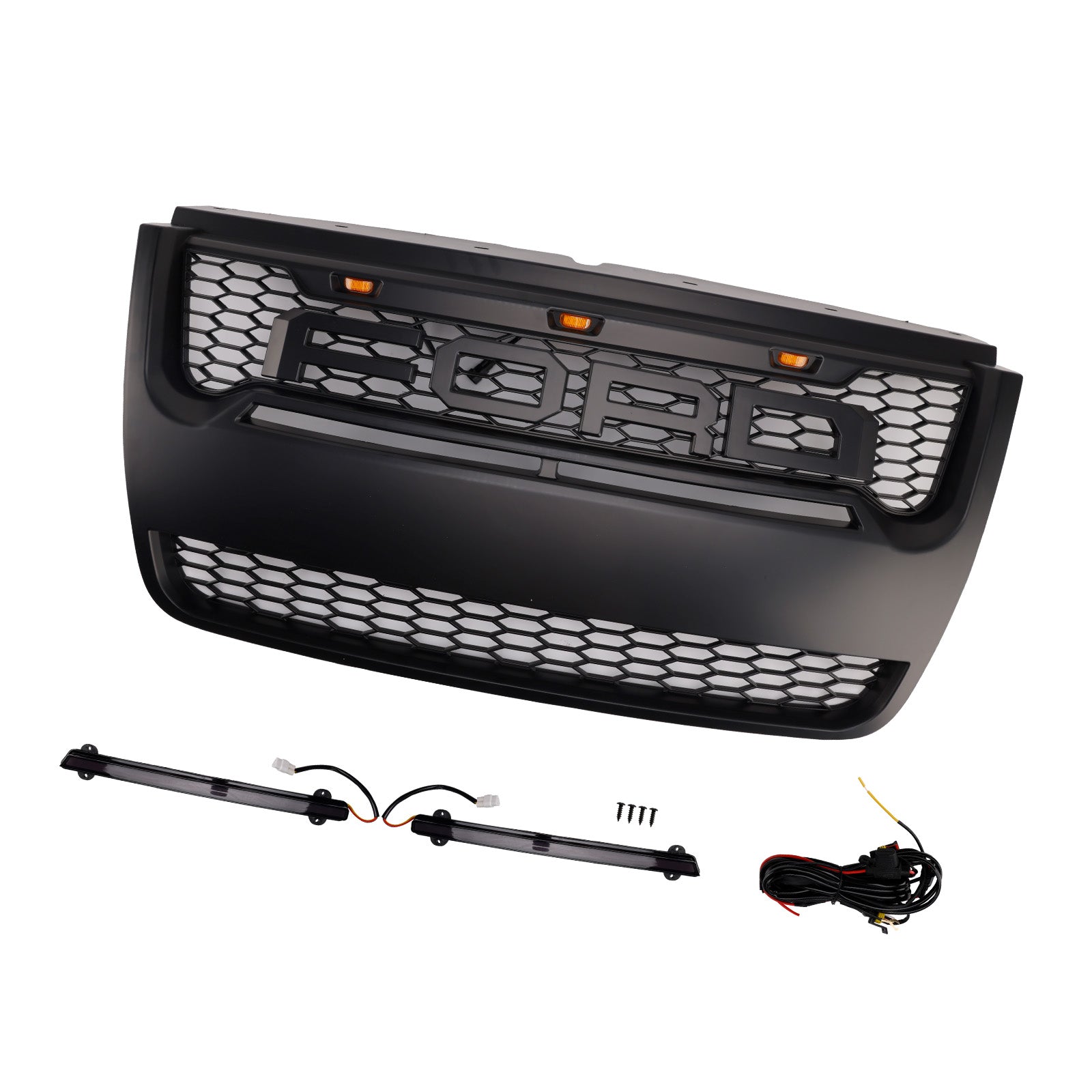 Ford Explorer 2006-2010 con parrilla de parachoques superior delantera negra clara