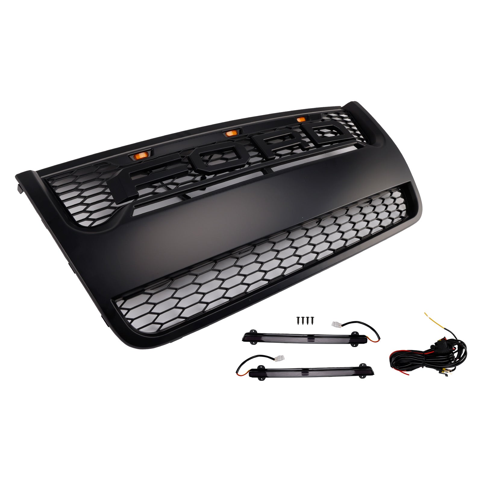 Ford Explorer 2006-2010 con parrilla de parachoques superior delantera negra clara