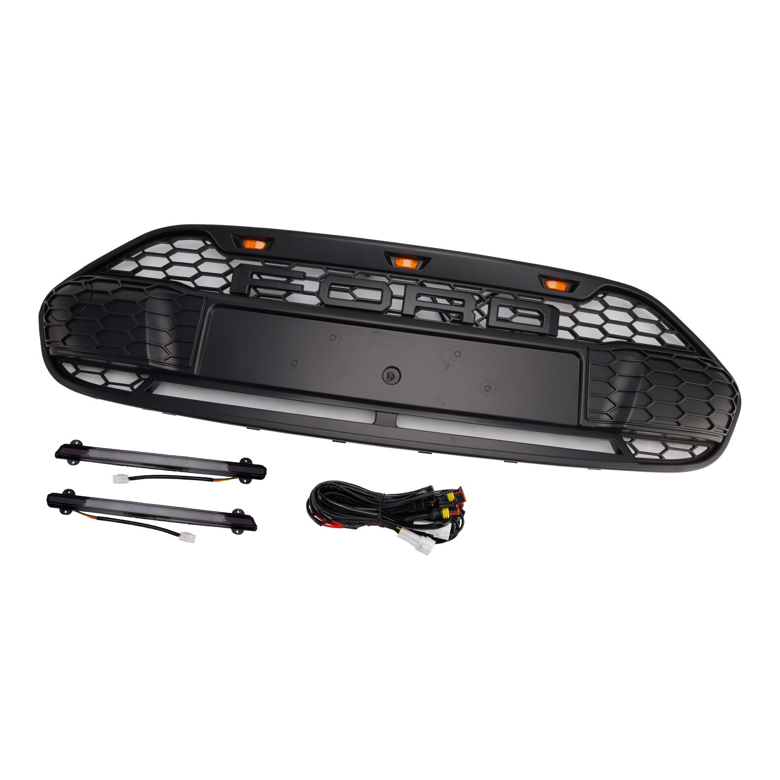 2014 2015 2016 2017 2018 Ford Transit Connect With LED Black Front Bumper Grill Grille