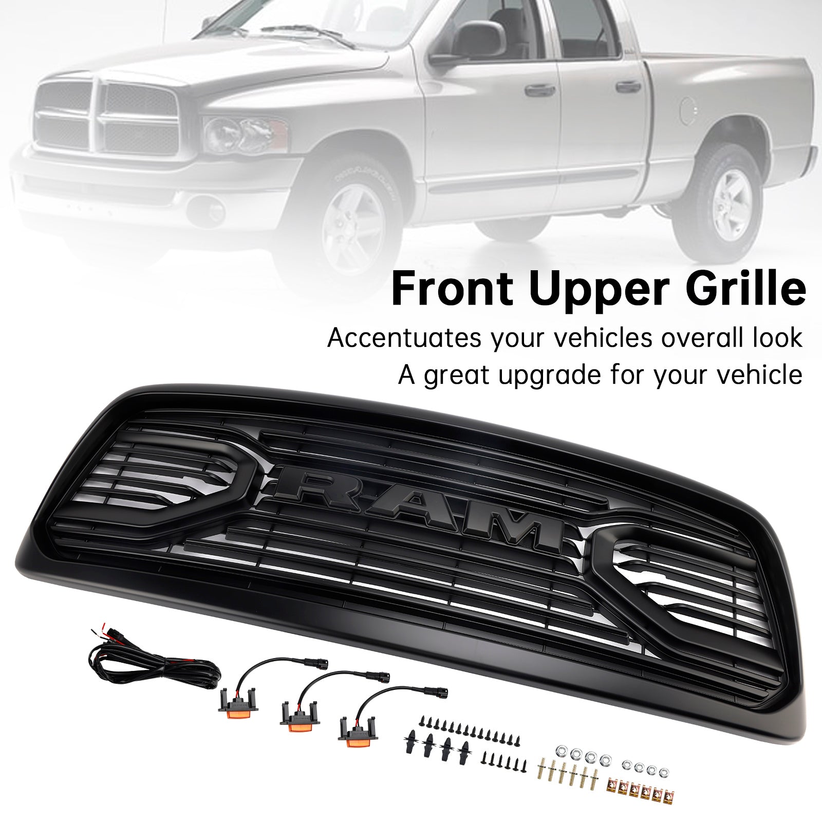 2002-2005 Dodge RAM 1500/2500/3500 Rebel Style Front Bumper Grille Grill