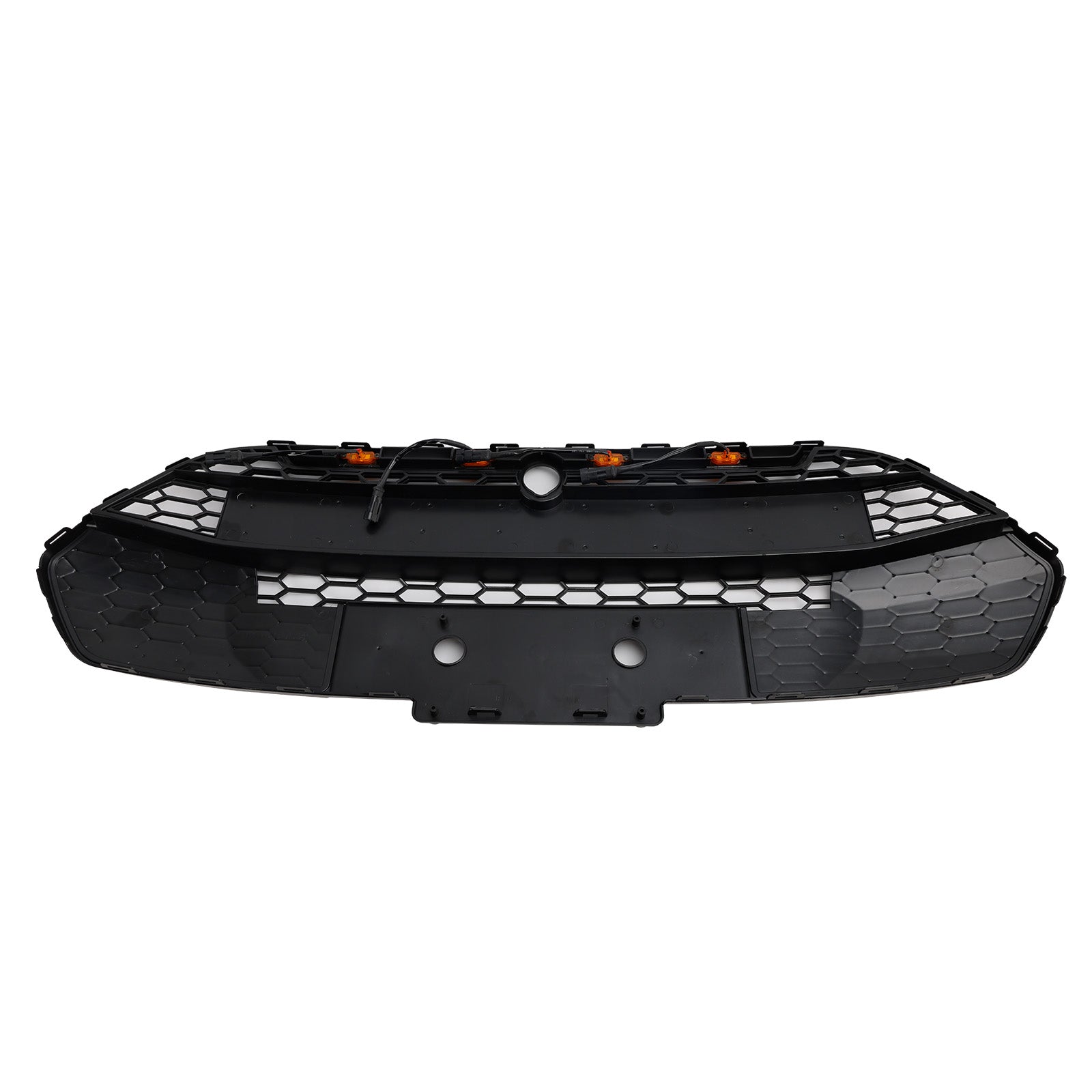 Ford Transit Custom 2013-2017 Matte Black Front Bumper Grille Grill With LED