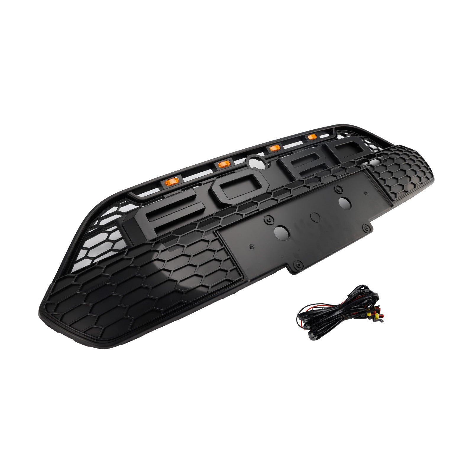 2013-2017 Ford Transit Custom W/LED Matte Black Front Bumper Grille Grill