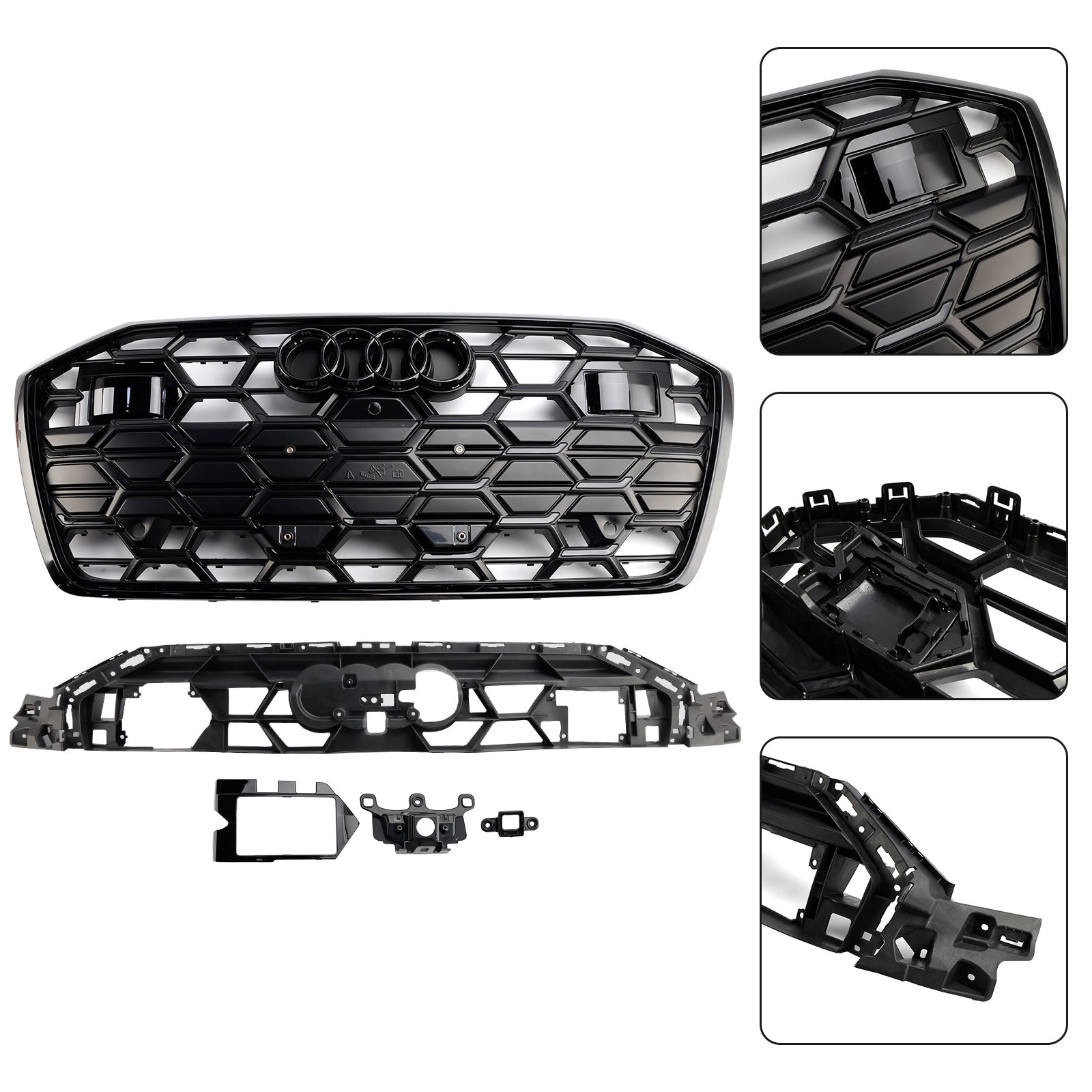 2019 2020 2021 2022 2023 Audi A6 S6 Black Front Challed Grille Grill 4K0853651T