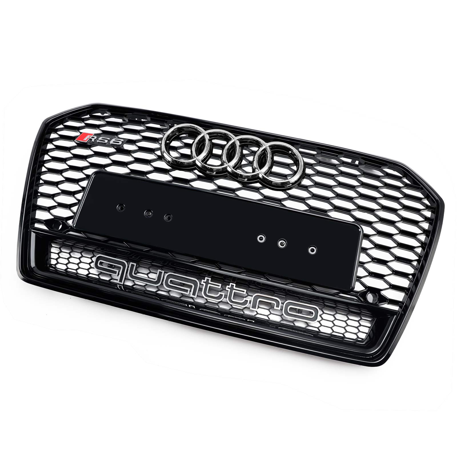 2016 2017 2018 Audi A6 S6 C7 C7PA RS6 štýl Honeycomb Mesh Front Grill Black Black