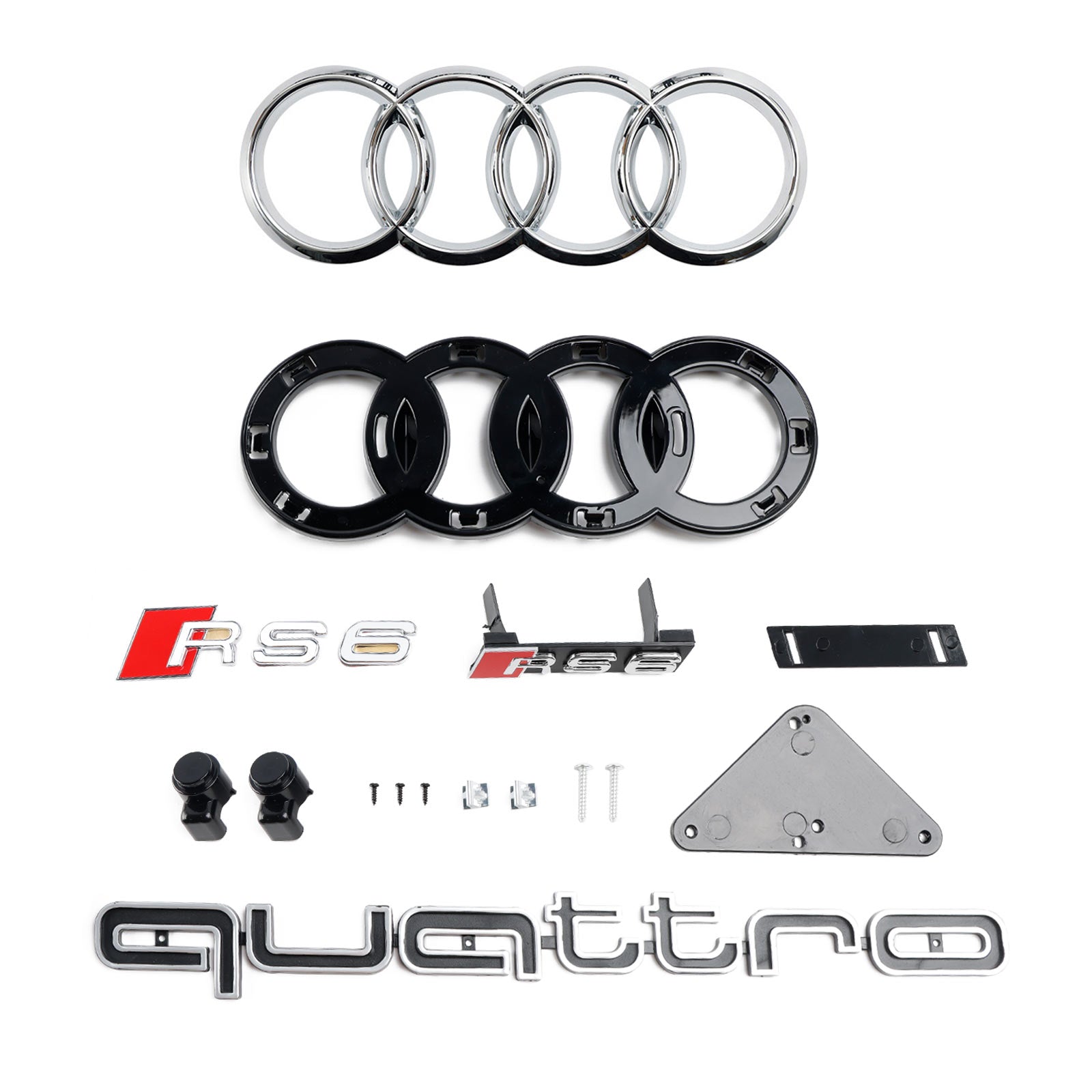 2016 2017 2018 Audi A6 S6 C7 C7PA RS6 štýl Honeycomb Mesh Front Grill Black Black