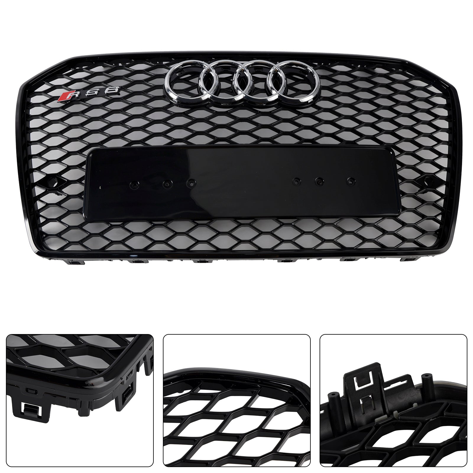 2016-2018 Audi A6 (C7) C7PA Facelift RS6 Front Honeycomb Mesh Grille
