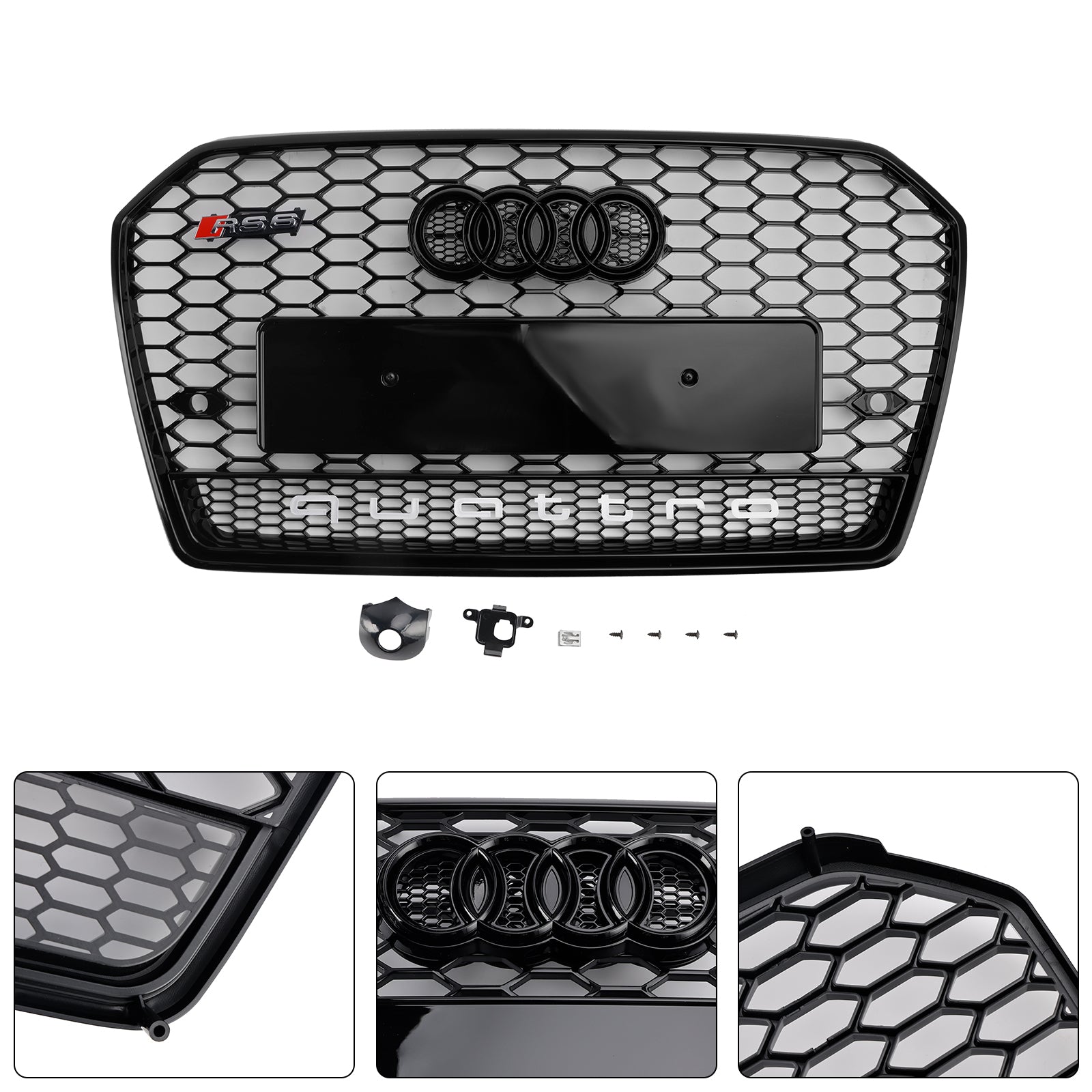 2016-2018 AUDI A6 S6 C7 RS6 MONOMB MESH GRILE FRONTE GRILLE BLACK