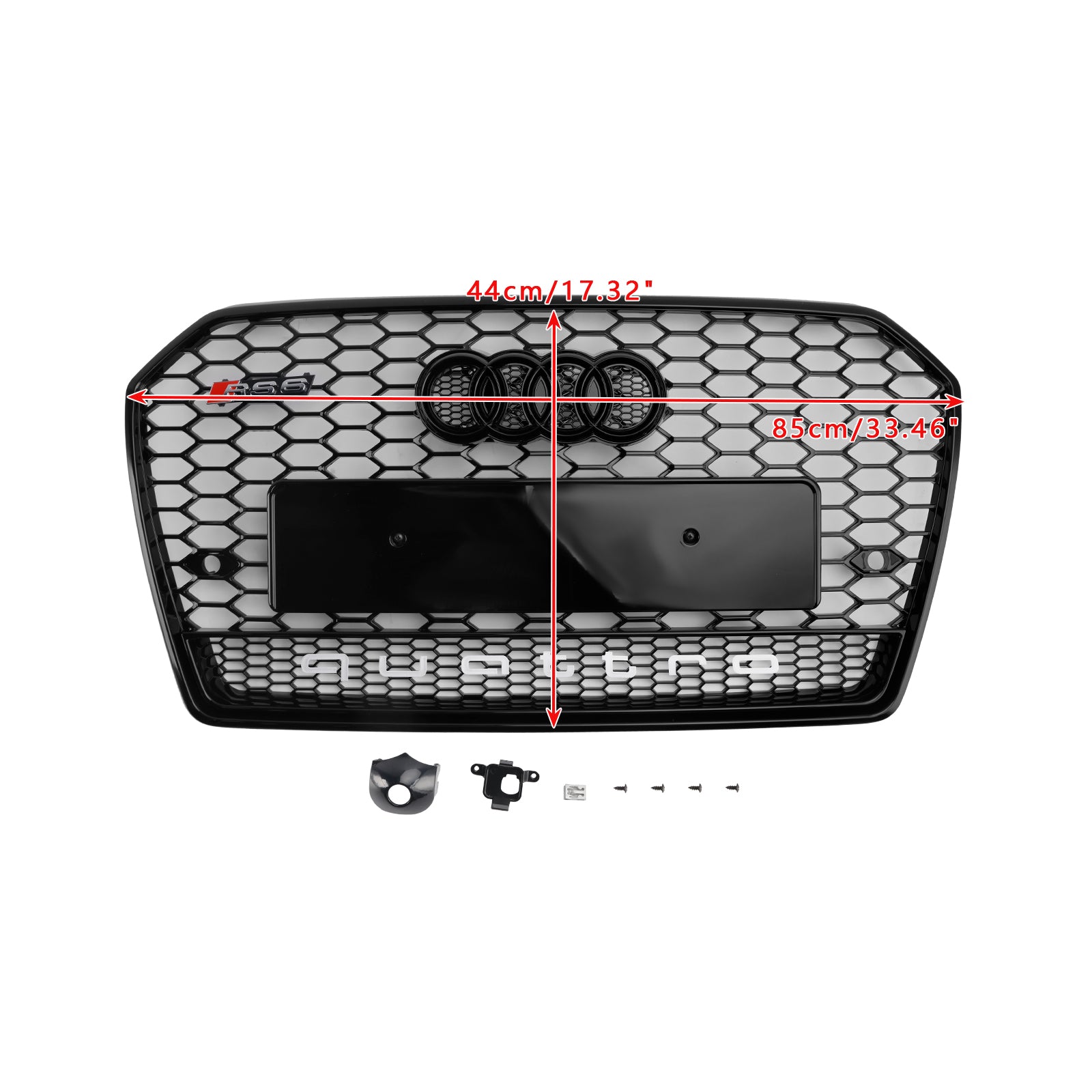 2016-2018 AUDI A6 S6 C7 RS6 MONOMB MESH GRILE FRONTE GRILLE BLACK
