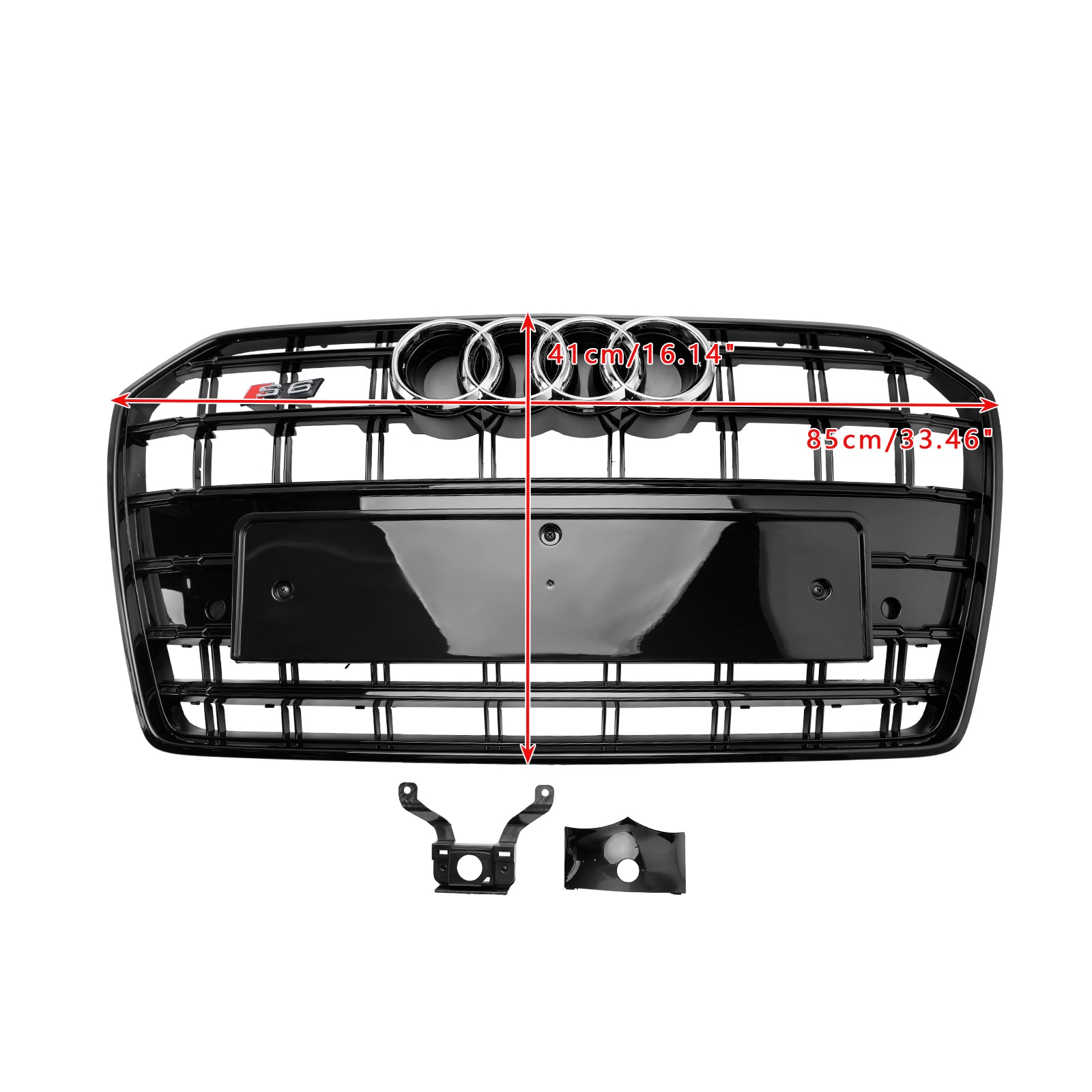 Griglia per paraurti anteriore Audi A6 S6 C7 S6 Style 2016-2018 nera