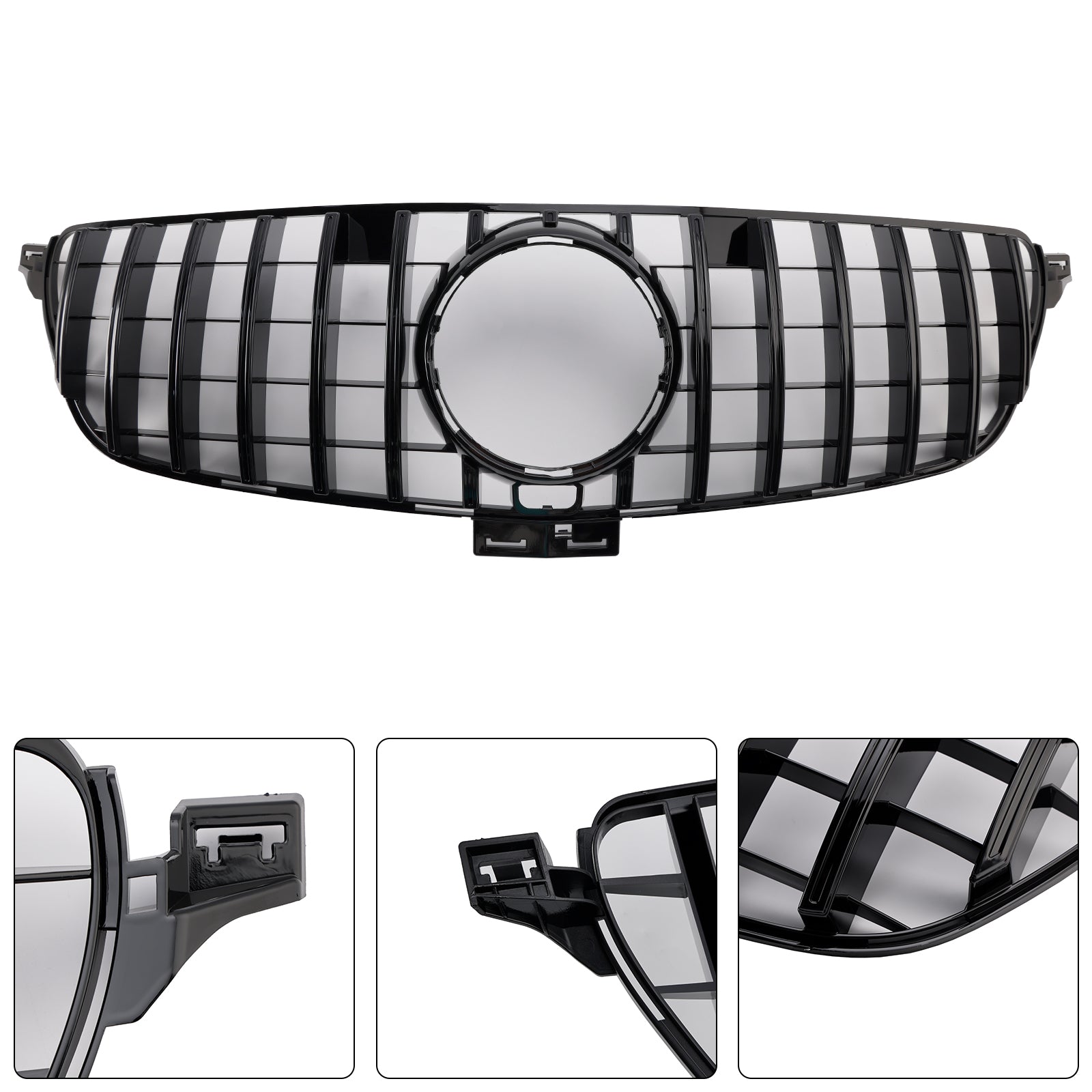 2015-2018 Mercedes Benz GLE-Klass W166 GT-stil främre stötfångargrill