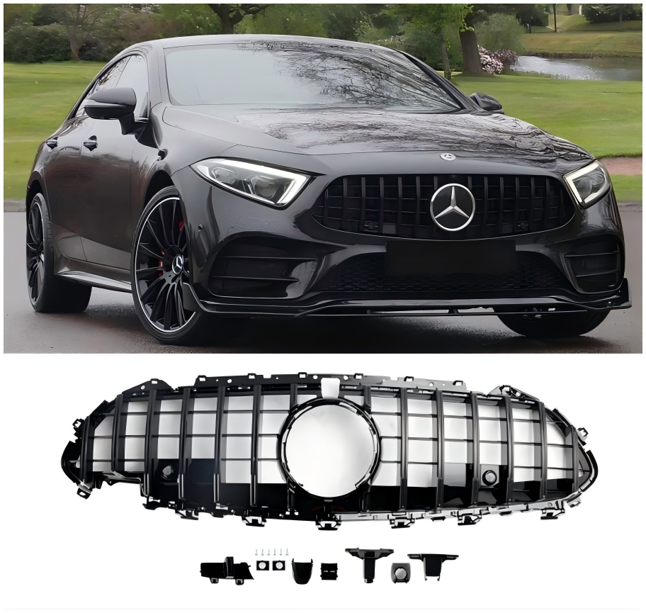 Mercedes CLS C257 2018-2024 W257 Parrilla de parachoques delantera negra para coupé