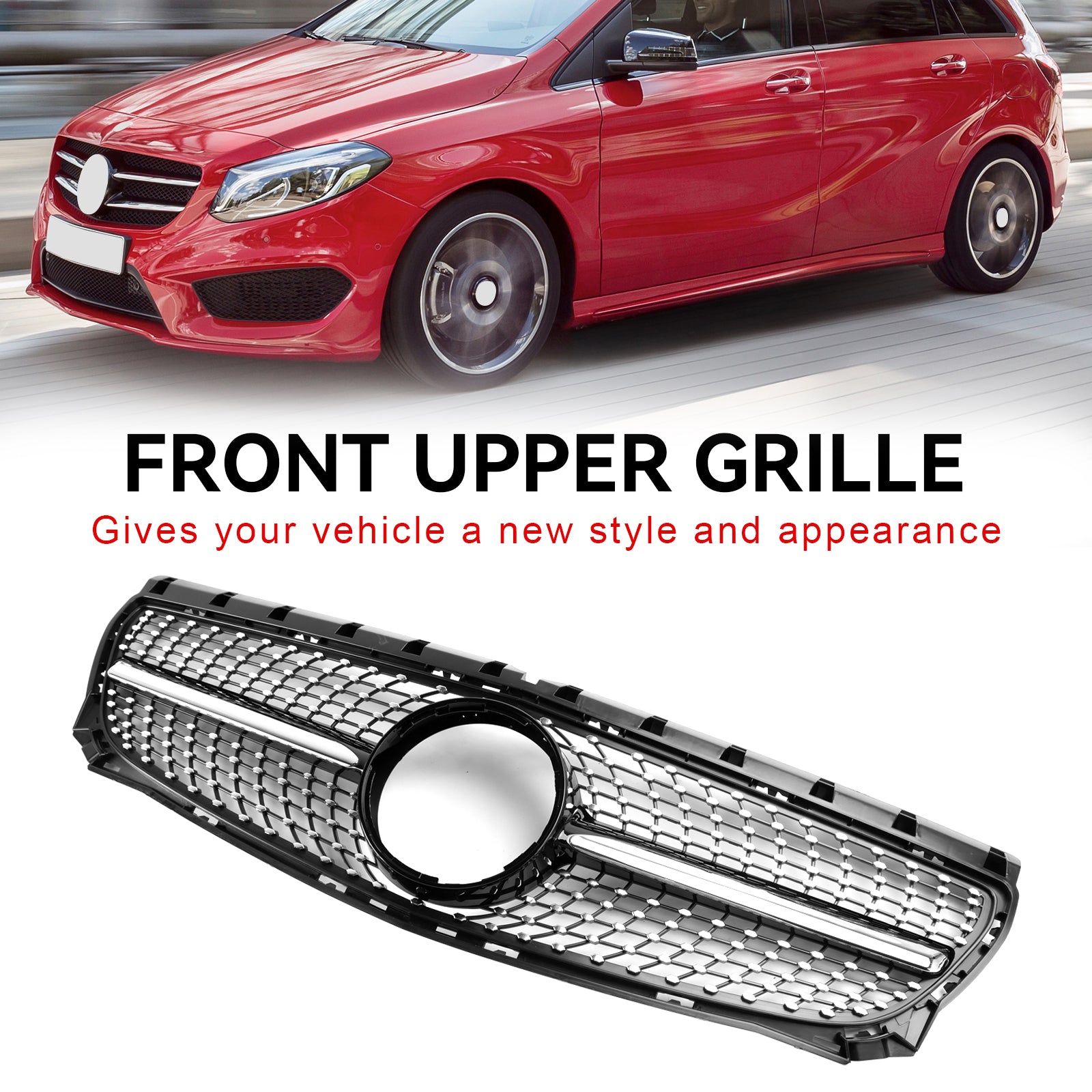 2011 2012 2013 2014 Mercedes Benz Classe B W246 Grade do para-choque dianteiro Diamond A2468850722