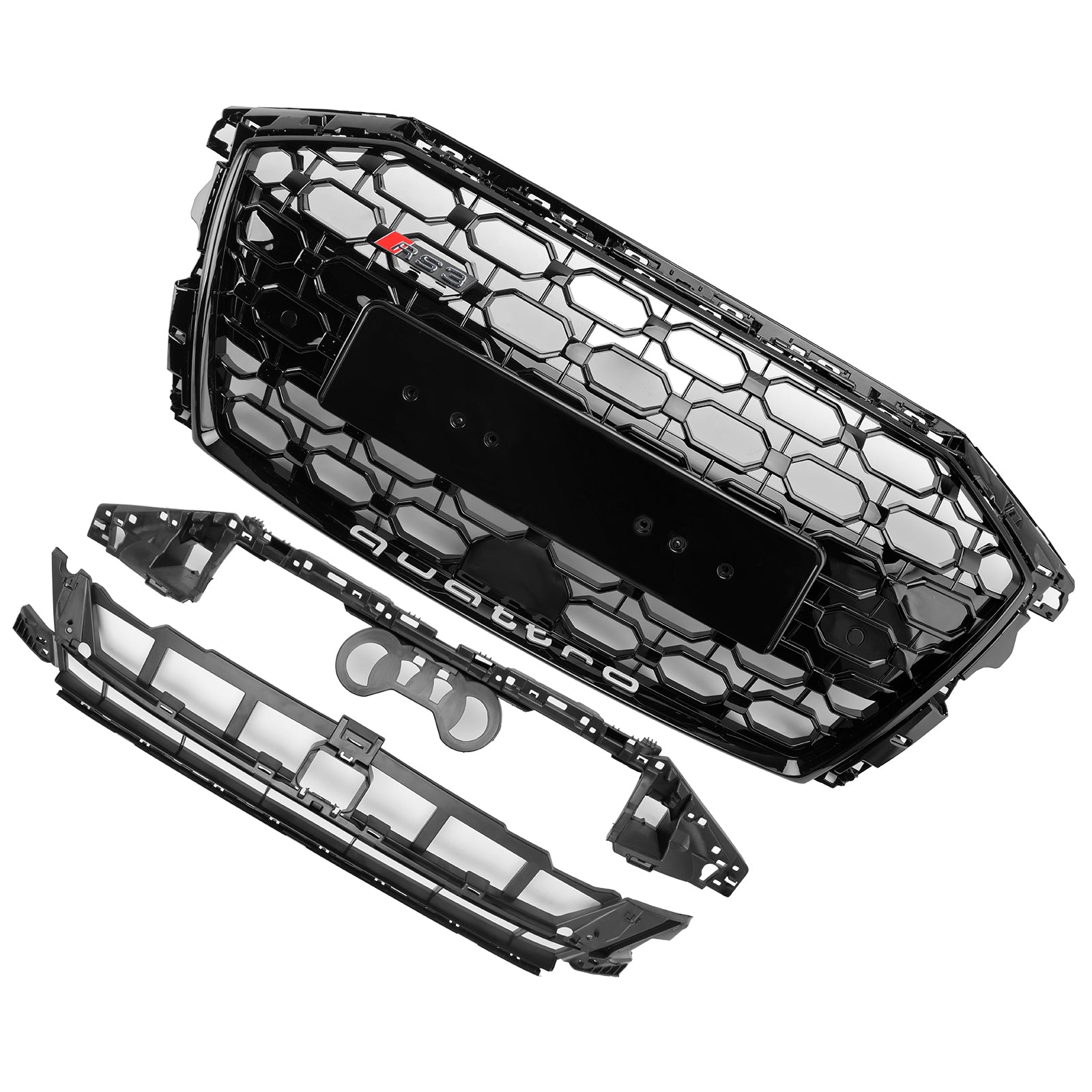 2020-2024 Audi A3 S3 RS3 Honeycomb Front Grille Grill Bloss Black