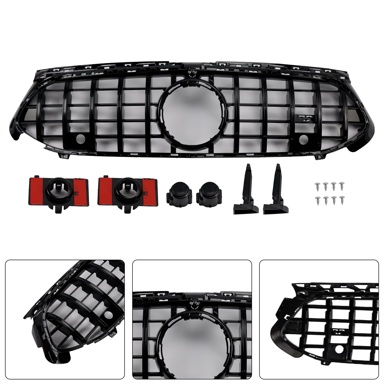2023-2025 Mercedes A-klass W177 A35 A180 Glanssvart frontgrill