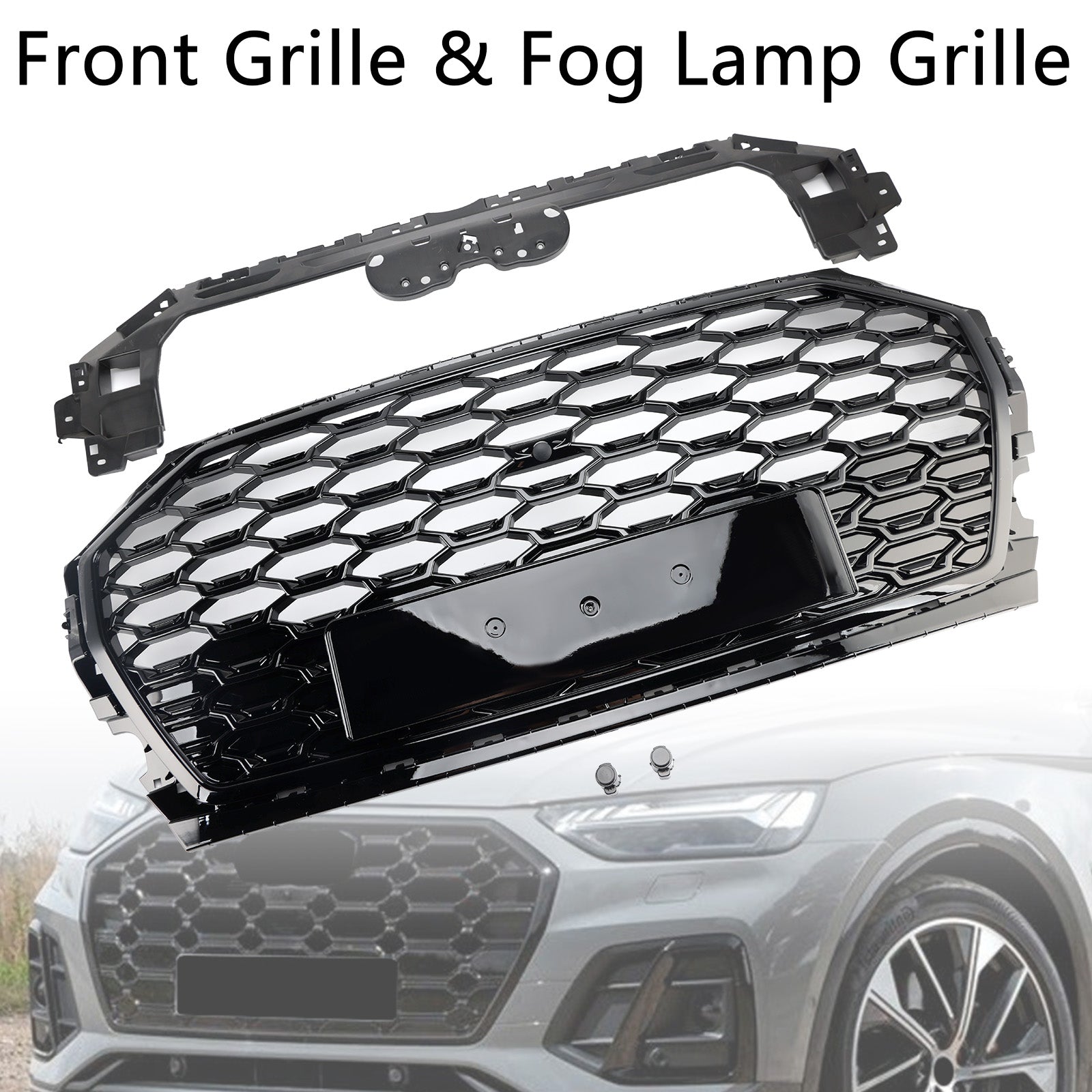 2021-2025 Audi Q5 SQ5 RSQ5 Front Honeycomb Mesh Grill Grille