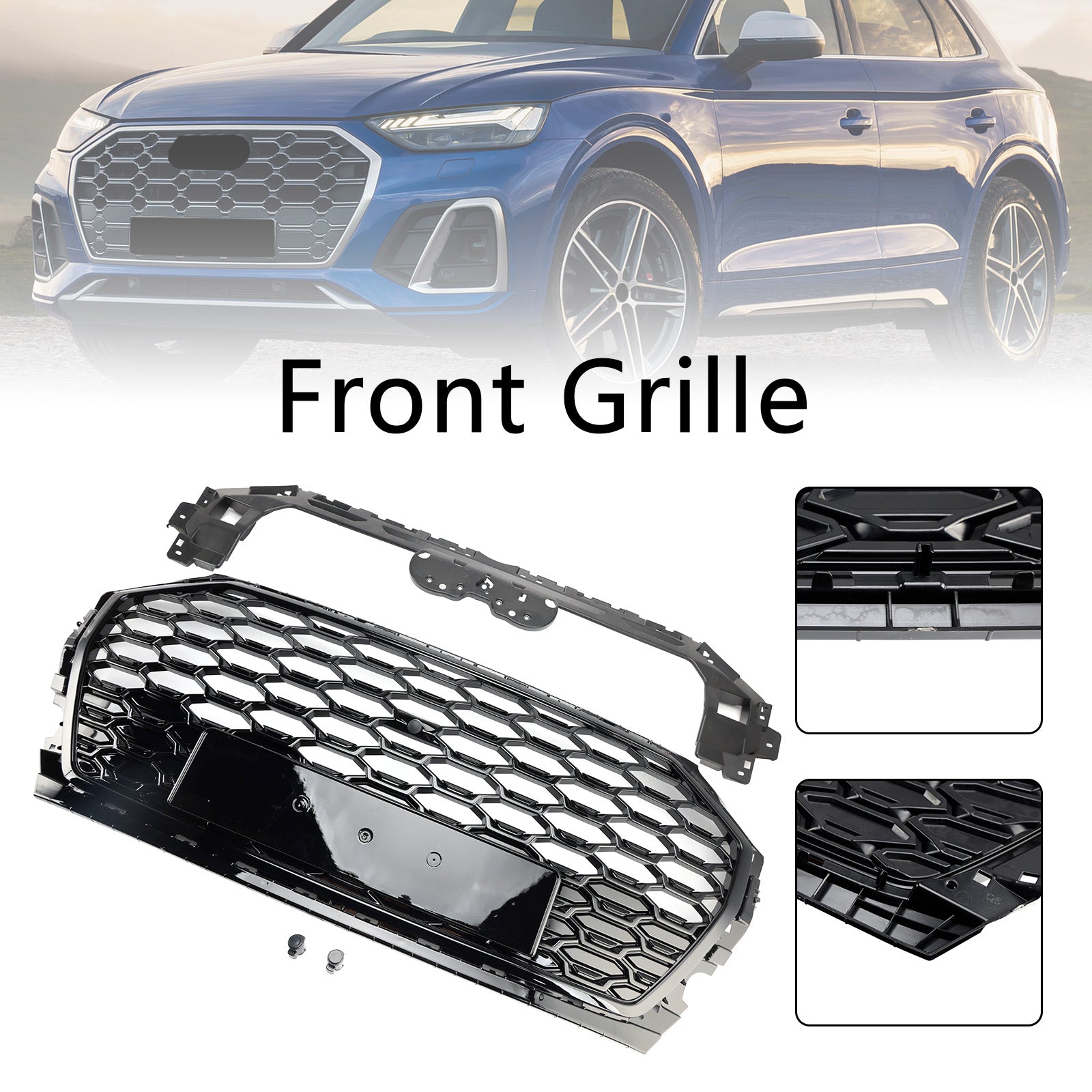 2021-2025 Audi Q5 SQ5 RSQ5 Front Honeycomb Mesh Grill Grille