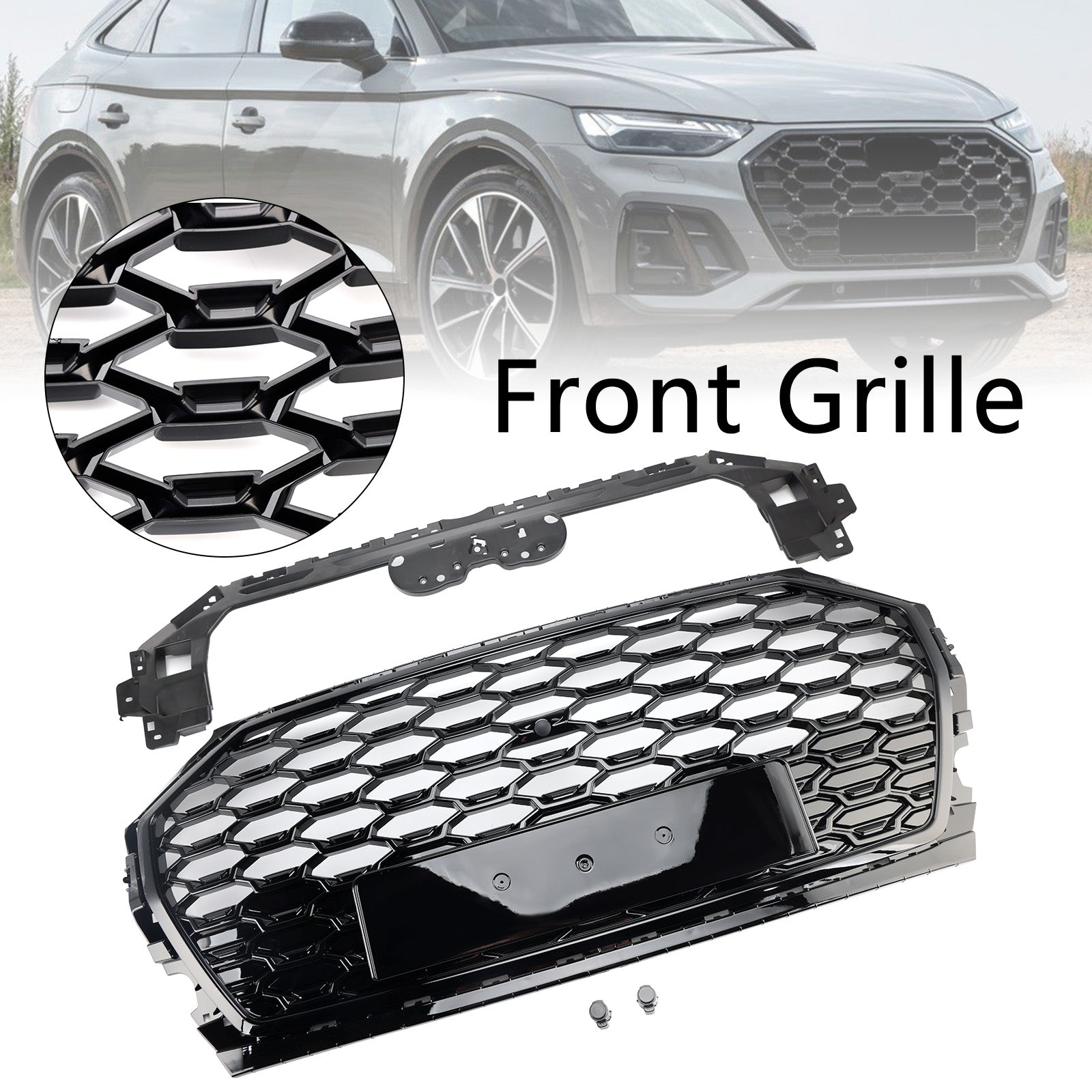 2021-2025 Audi Q5 SQ5 RSQ5 Front Honeycomb Mesh Grill Grille