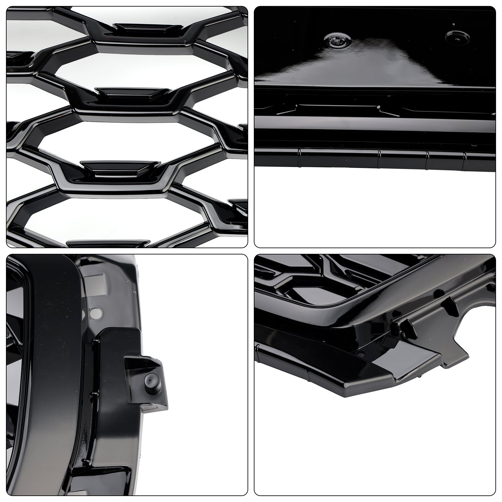 Grille de pare-chocs avant en nid d'abeille pour Audi Q5 2021-2025 & Cache-phares antibrouillard