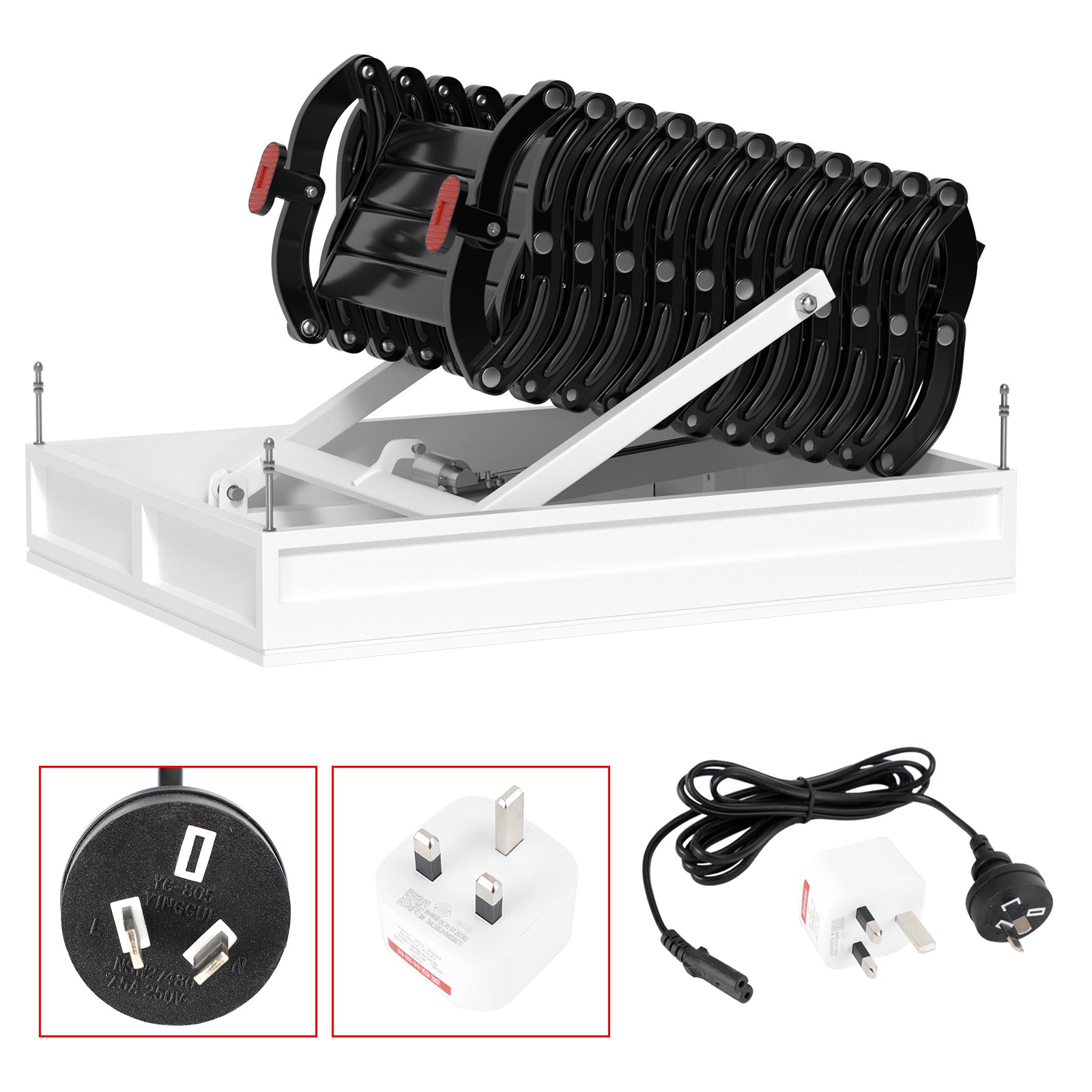 Elektrische zolderladder aluminium opvouwbaar 70 * 100 cm 9,5 ft met afstandsbediening voor zolder UK