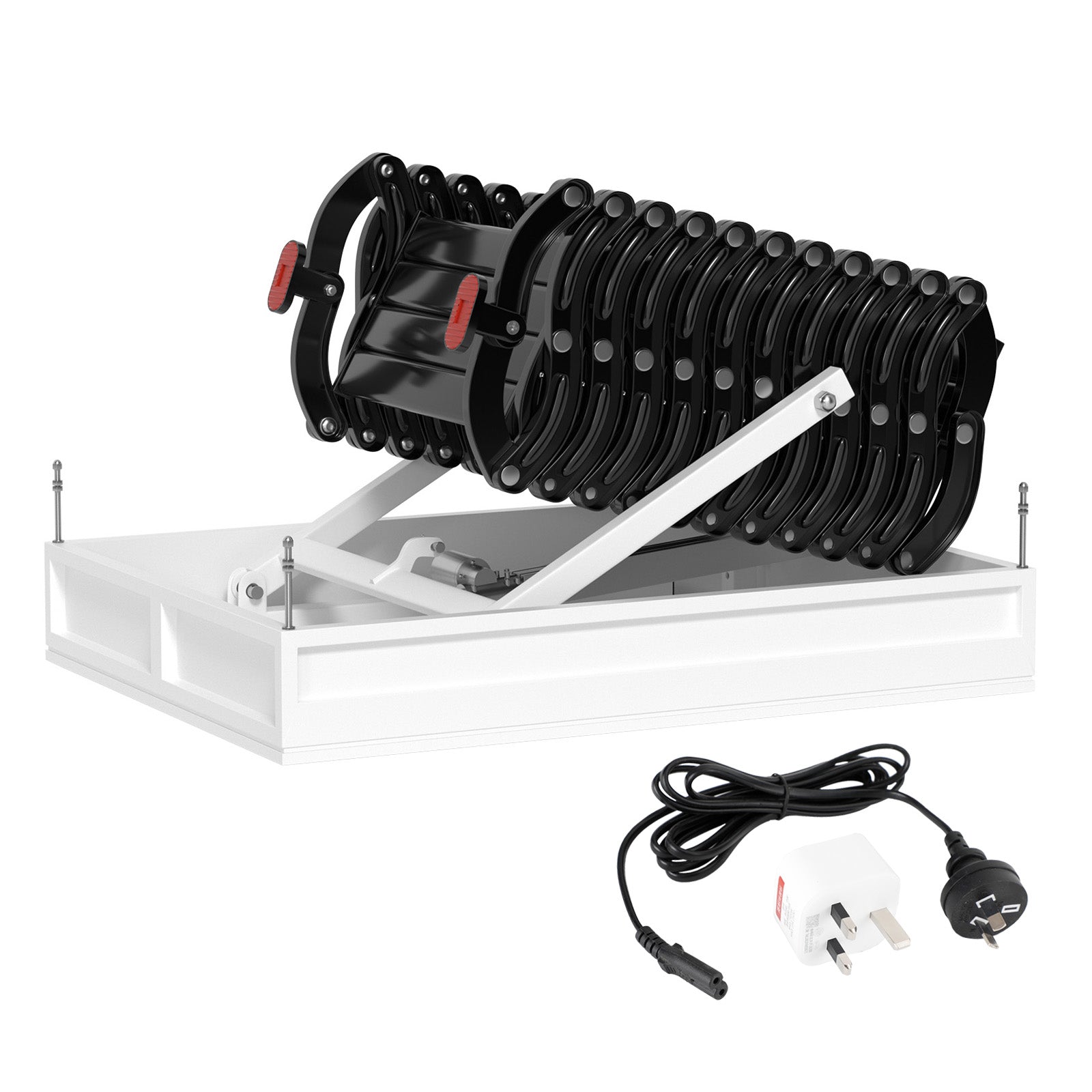 Elektrický podkrovný rebrík hliníkový skladanie 70*100 cm 9,5 stôp s diaľkovým ovládačom