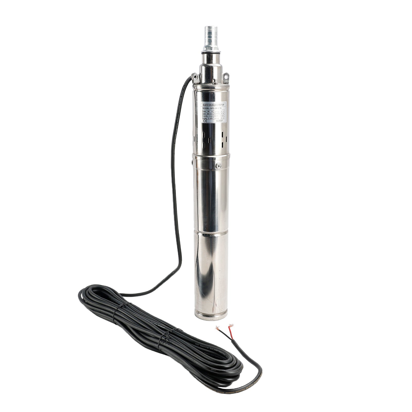 3" Bomba de agua sumergible solar para pozos profundos de 12 V y 150 W con MPPT integrado