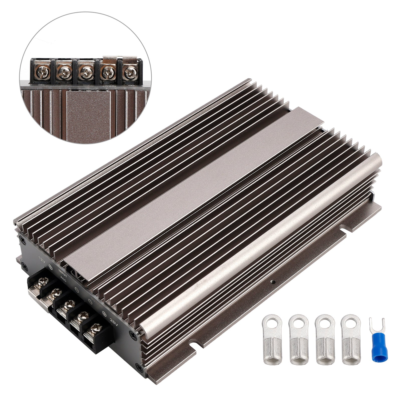 DC-DC 12V Stap tot 28V 20A Auto voedingstoestel Converter Regulator Helderbaar