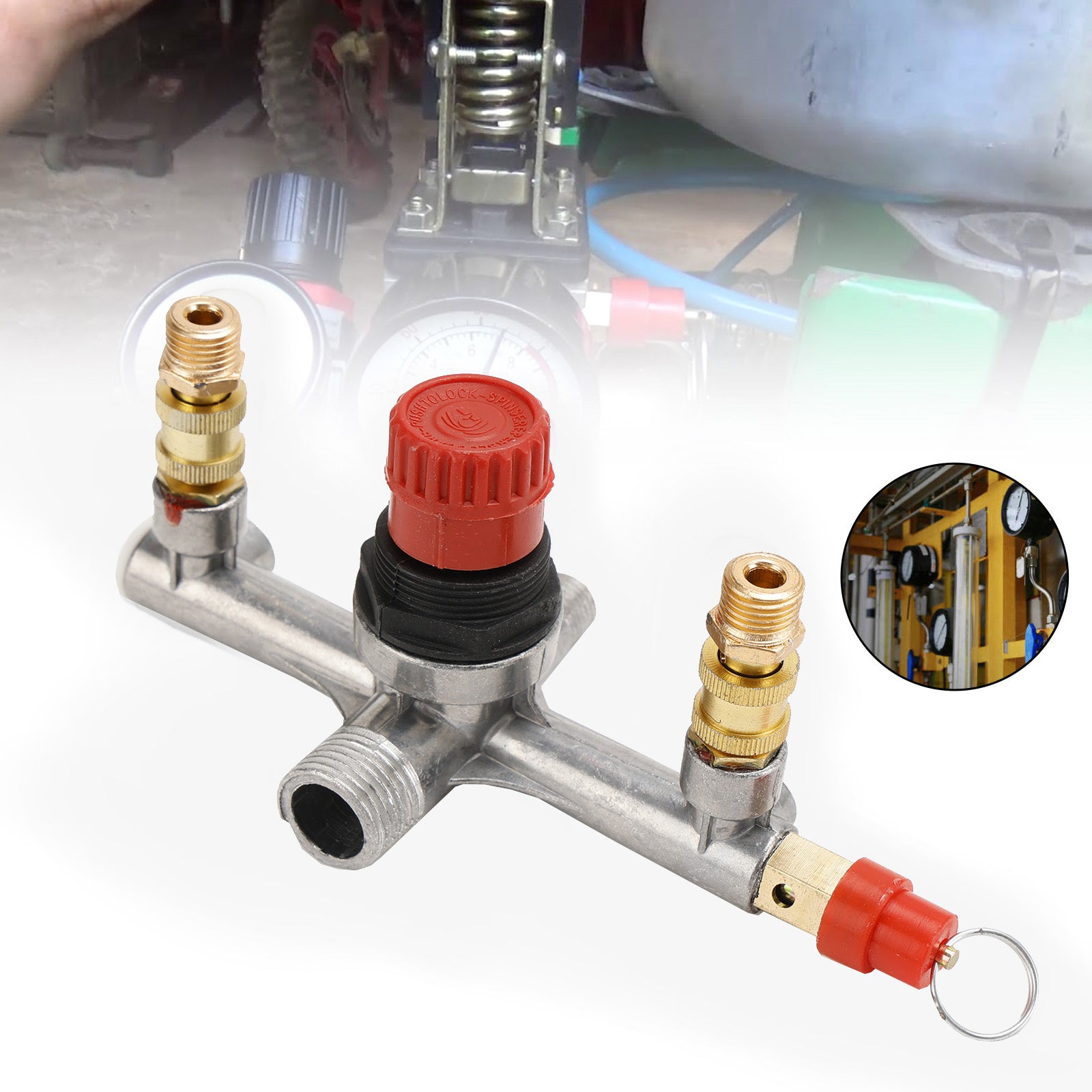 Compresseur d'air interrupteur de commande de pression vanne collecteur régulateur jauge pièce adaptée