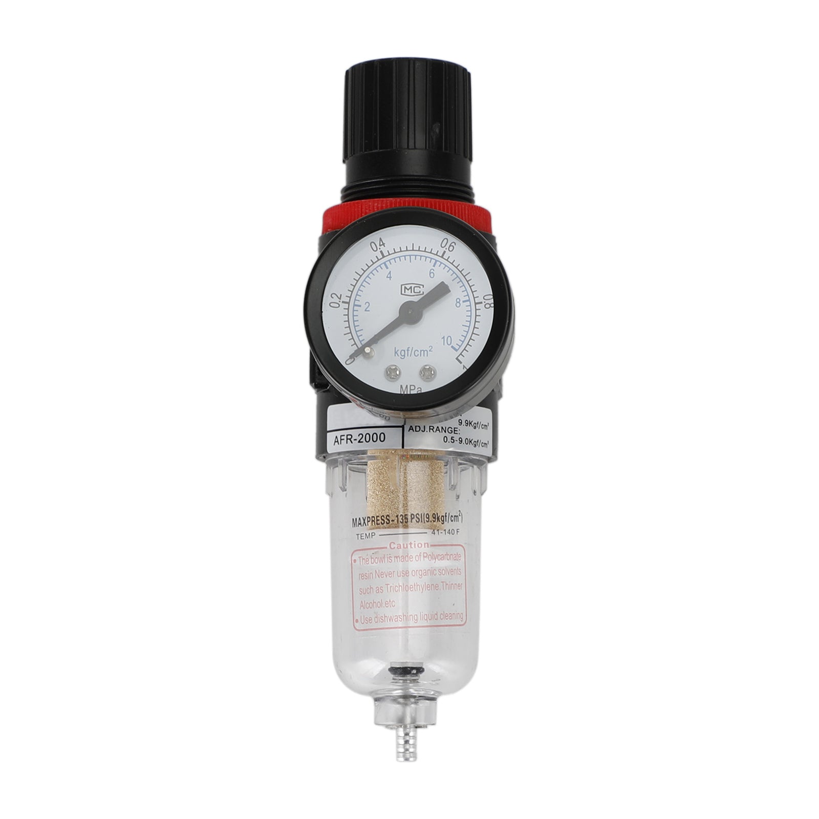 AFR-2000 1/4" Filtro de compressor de ar, separador de água, ferramentas de armadilha com regulador e medidor