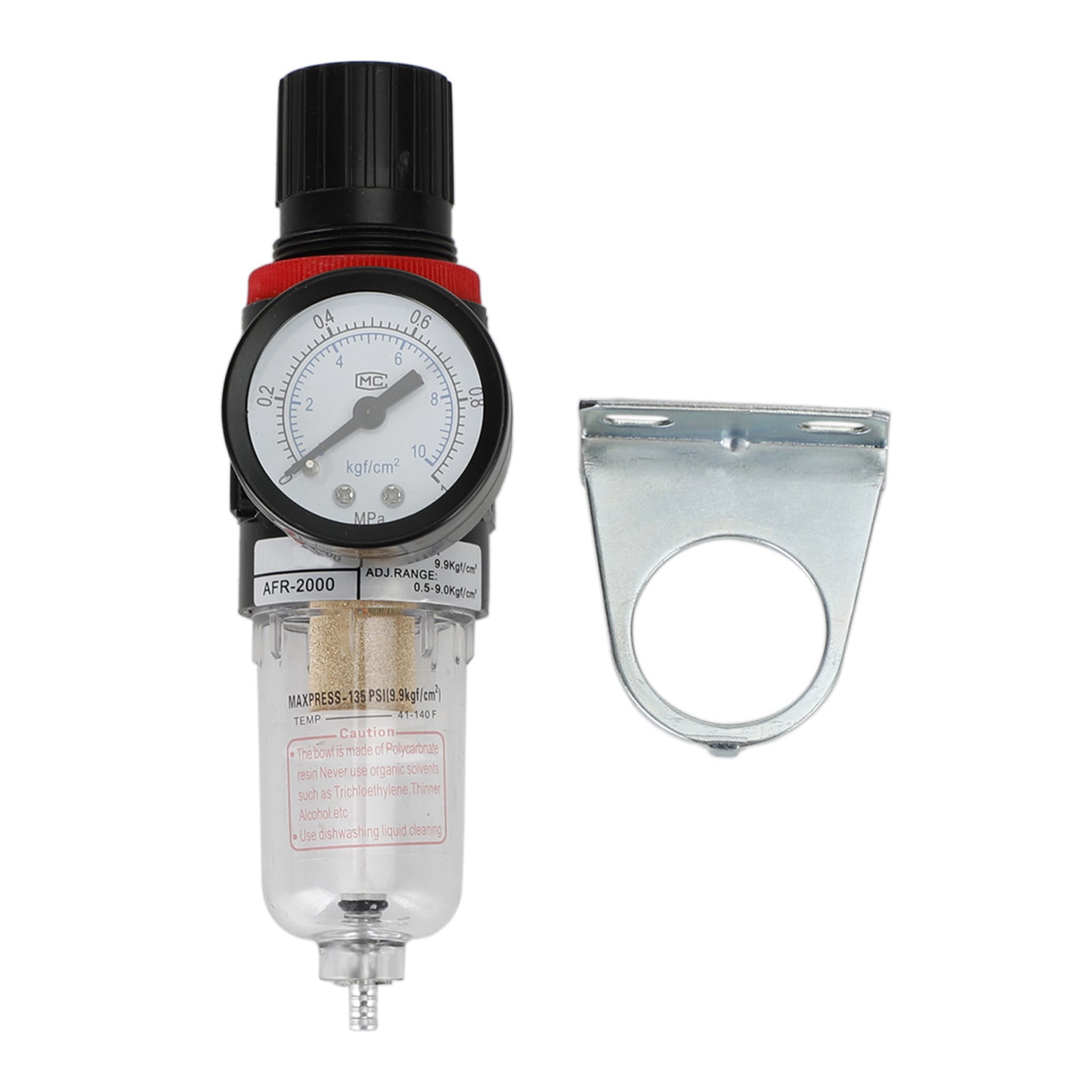 AFR-2000 1/4" Filtro de compressor de ar, separador de água, ferramentas de armadilha com regulador e medidor
