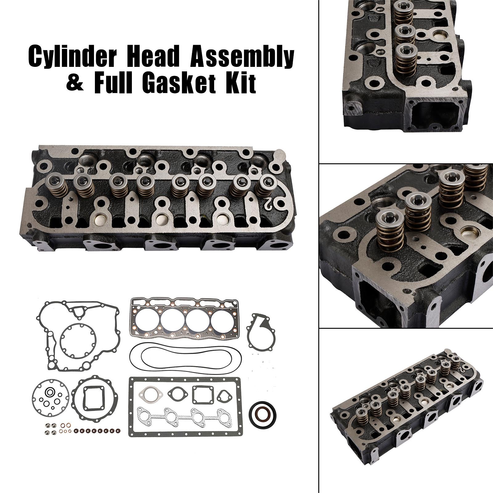 Complete Cylinder Head Assy+Gasket Kit For Kubota V1505 V1505D 1G091-03044