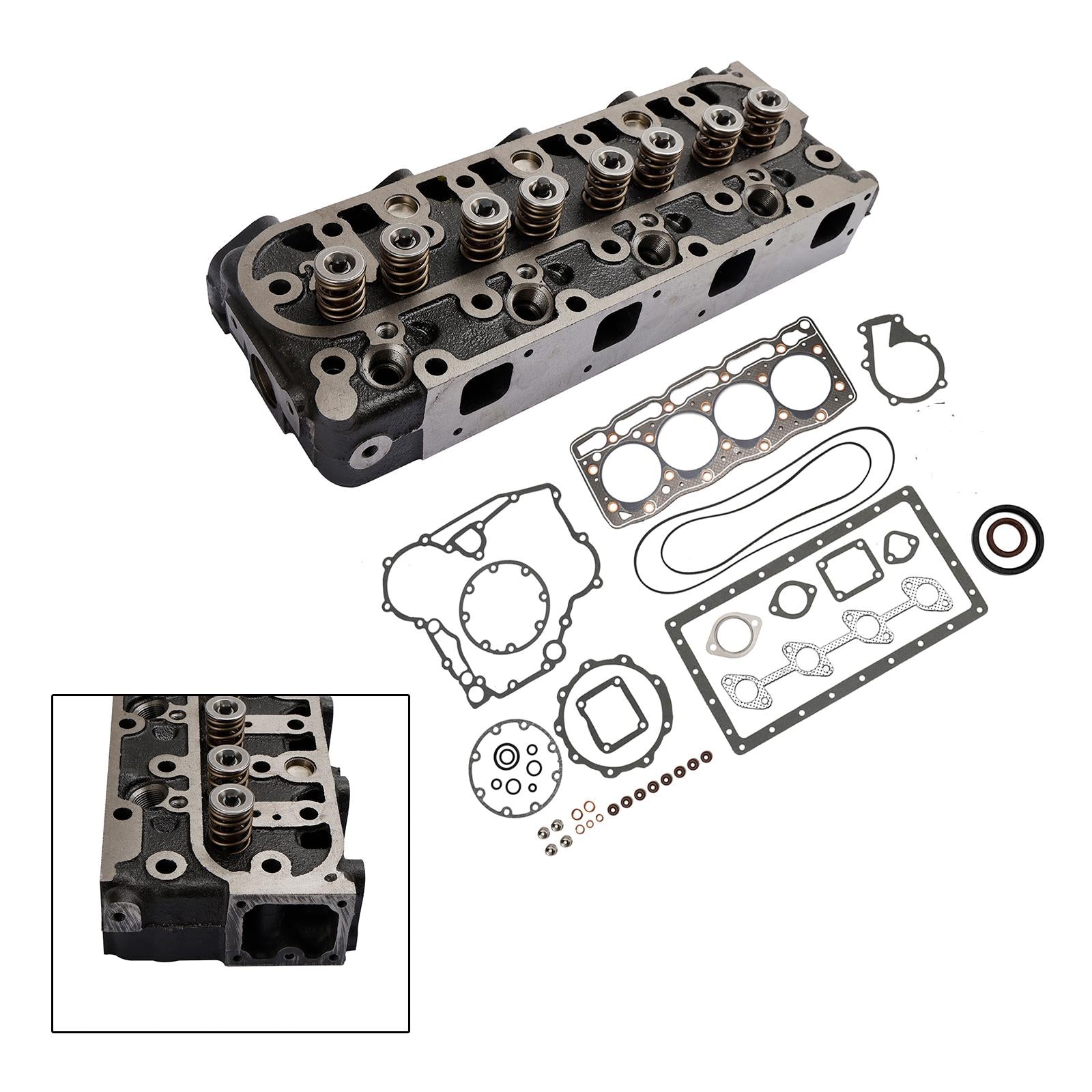 Complete Cylinder Head Assy+Gasket Kit For Kubota V1505 V1505D 1G091-03044