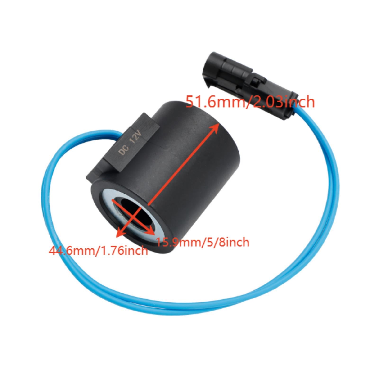 6359732 Solenoid Valve Coil For HydraForce Weatherpack Connector 12V DC Size 10