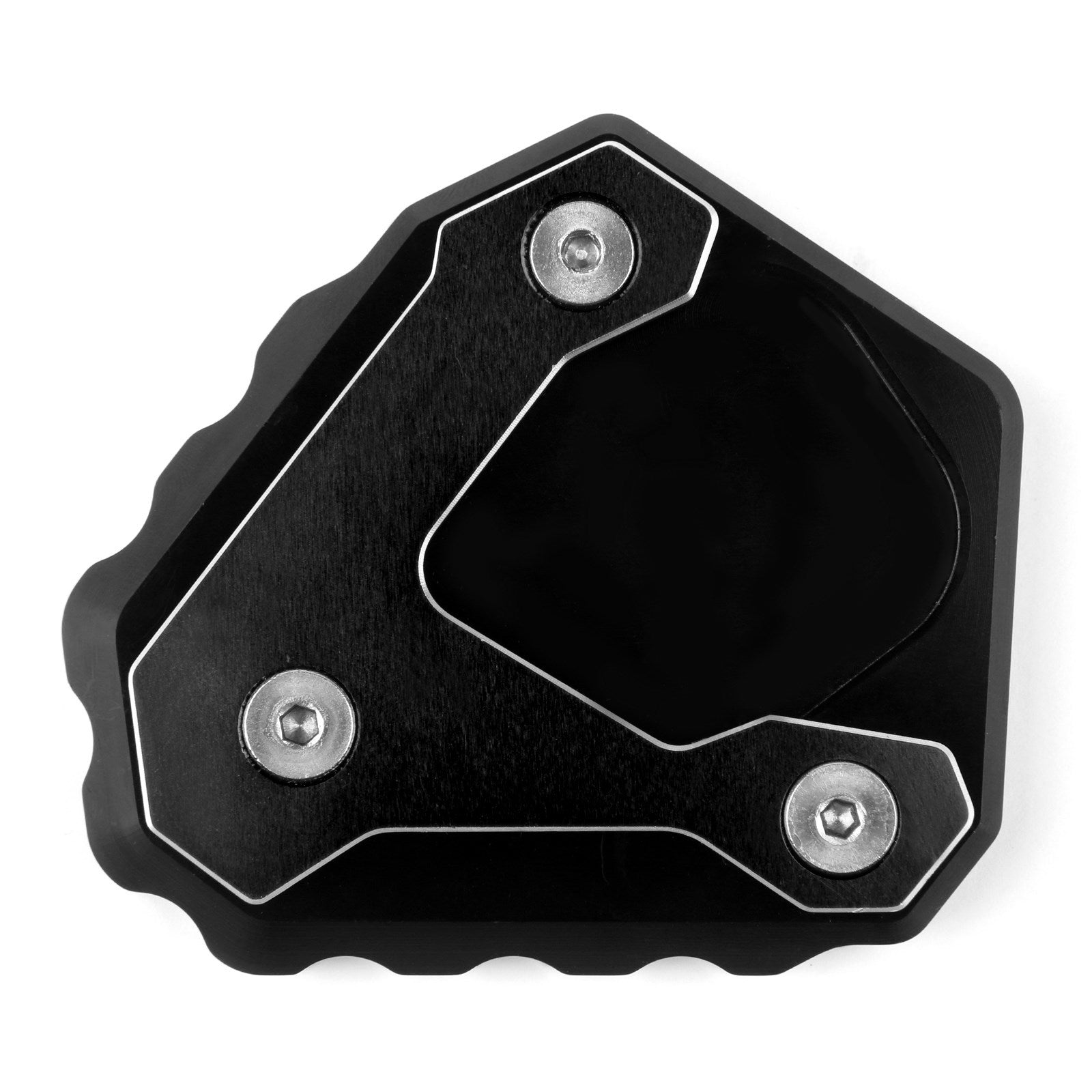 Kickstand Side Stand forstørrforlengelsesplaten for BMW G310 G 310 GS 2018 Svart