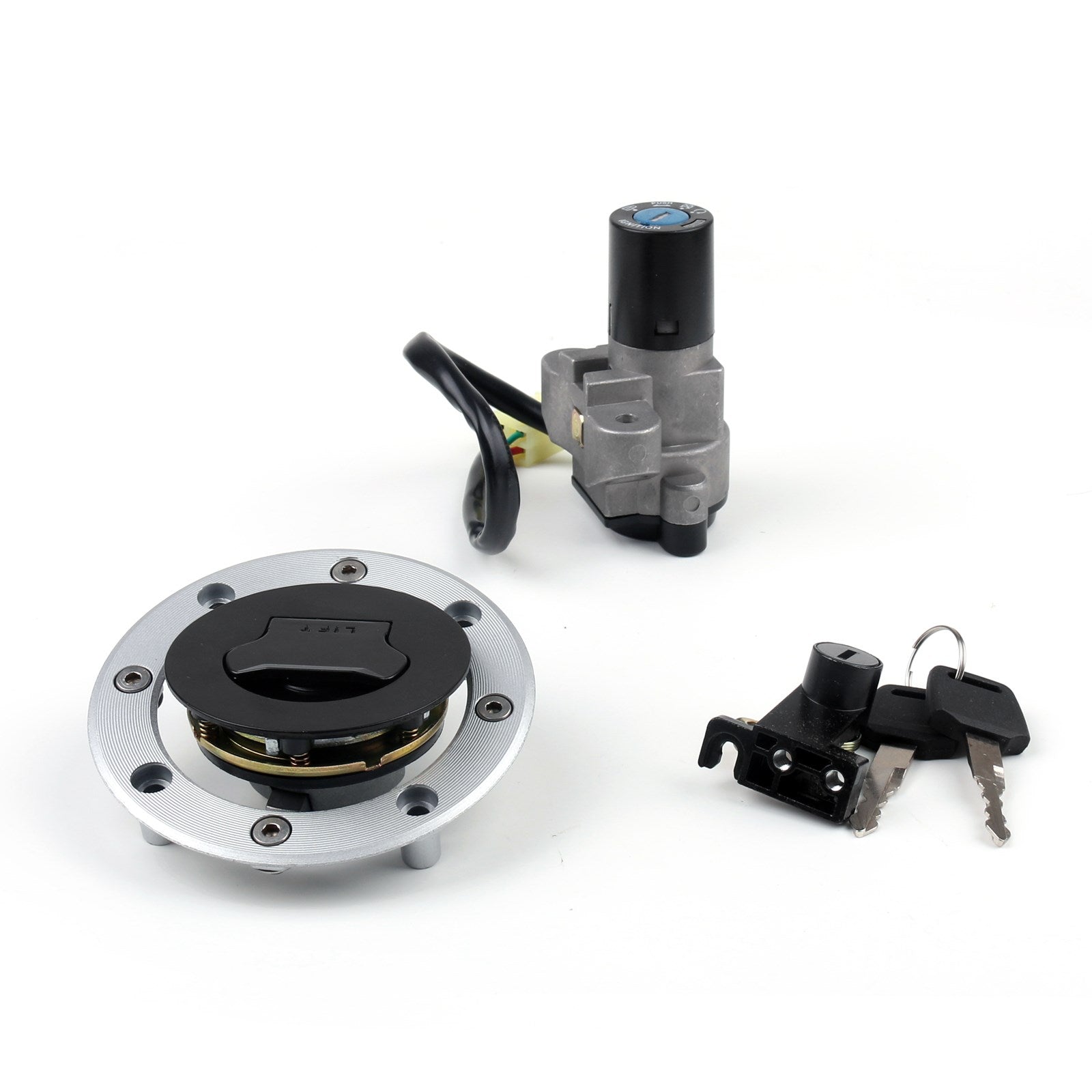 Verrouillage du commutateur d'allumage & Jeu de clés pour bouchon de gaz de carburant pour Suzuki GSF250 GSF400 Bandit