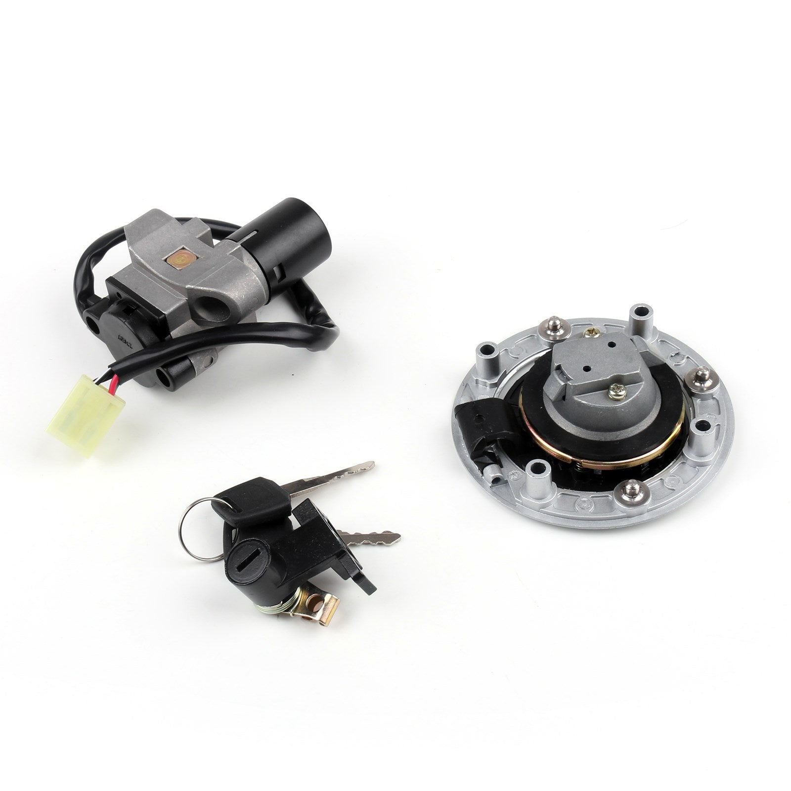 Verrouillage du commutateur d'allumage & Jeu de clés pour bouchon de gaz de carburant pour Suzuki GSF250 GSF400 Bandit