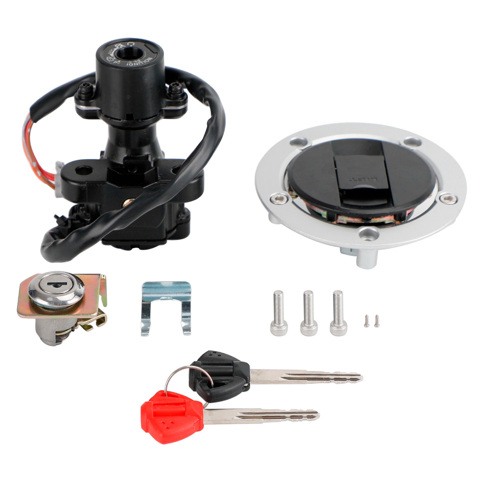 CONTACTSLOT SLEUTELSET MET BENZINETANKDOP & ZADELVERGRENDELING VOOR SUZUKI GSXR1000 2007-2016