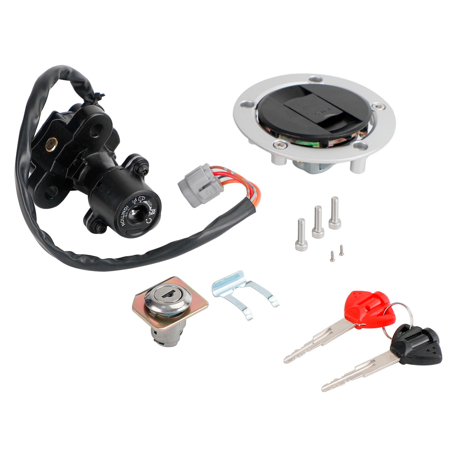 ENSEMBLE DE CLÉ DE SERRURE DE CONTACT AVEC BOUCHON DE RÉSERVOIR D'ESSENCE & VERROU DE SELLE POUR SUZUKI GSXR1000 2007-2016