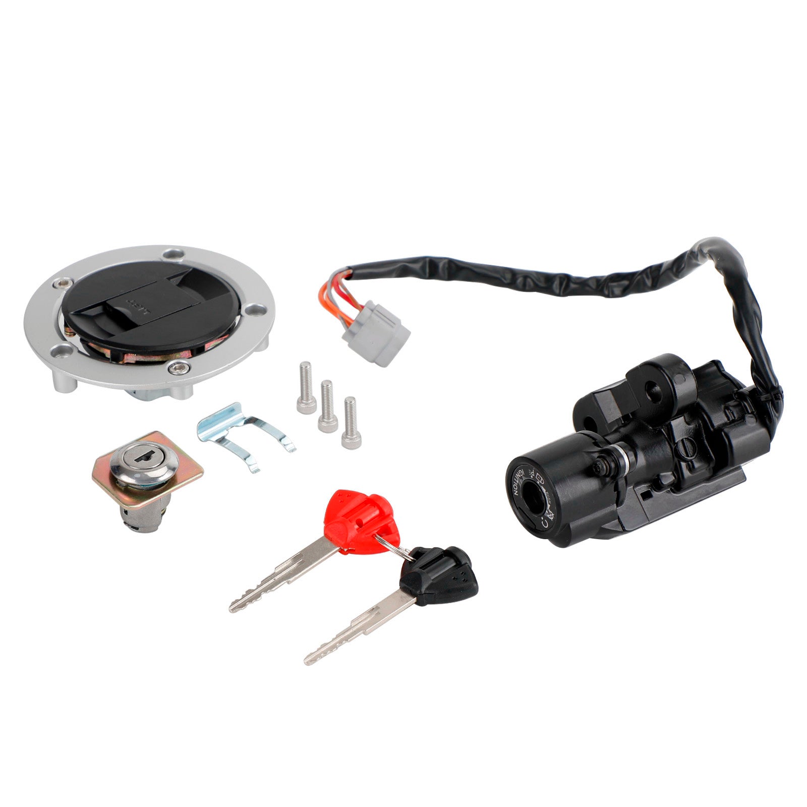 ENSEMBLE DE CLÉ DE SERRURE DE CONTACT AVEC BOUCHON DE RÉSERVOIR D'ESSENCE & VERROU DE SELLE POUR SUZUKI GSXR1000 2007-2016