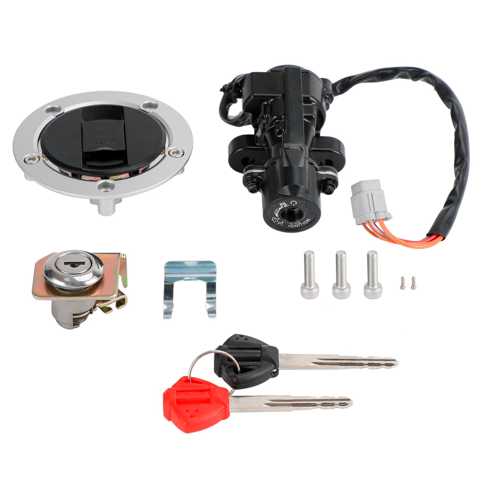 CONTACTSLOT SLEUTELSET MET BENZINETANKDOP & ZADELVERGRENDELING VOOR SUZUKI GSXR1000 2007-2016