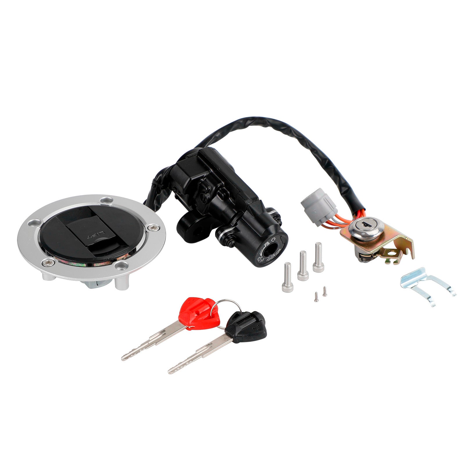 ENSEMBLE DE CLÉ DE SERRURE DE CONTACT AVEC BOUCHON DE RÉSERVOIR D'ESSENCE & VERROU DE SELLE POUR SUZUKI GSXR1000 2007-2016