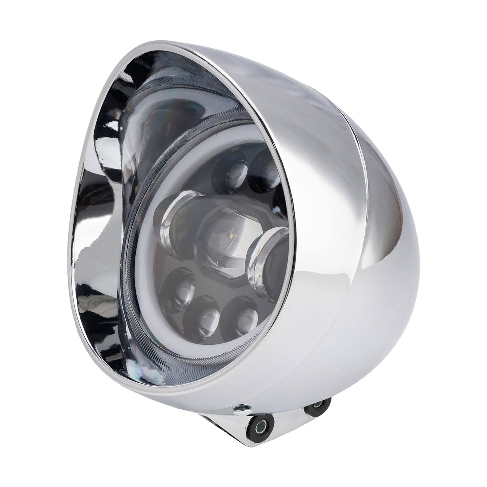 5.75" Phare antibrouillard pour moto, 9 ampoules, pour scooter, chromé