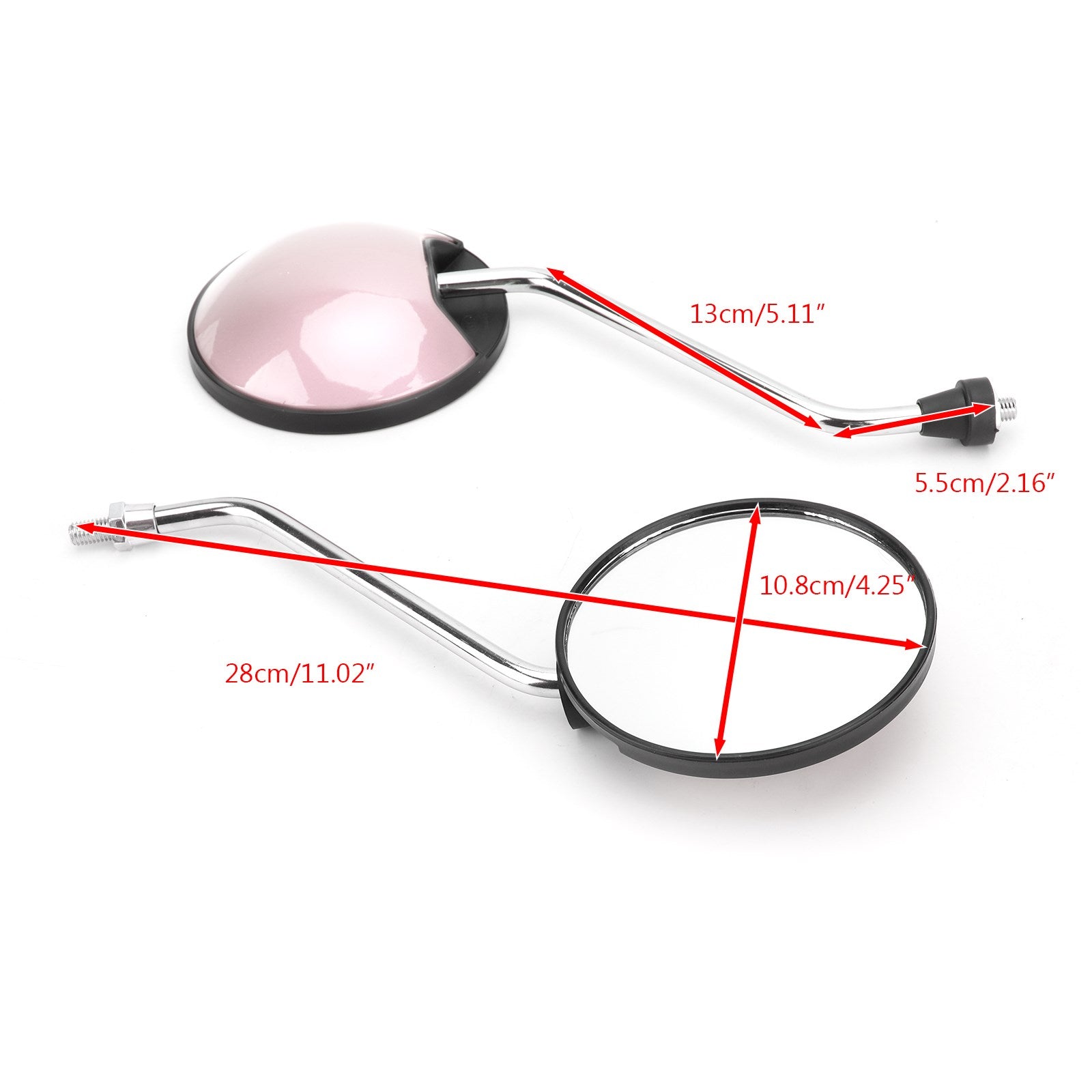 Espejos universales para ciclomotor Scooter 8mm para Vespa Piaggio Liberty 50-150cc